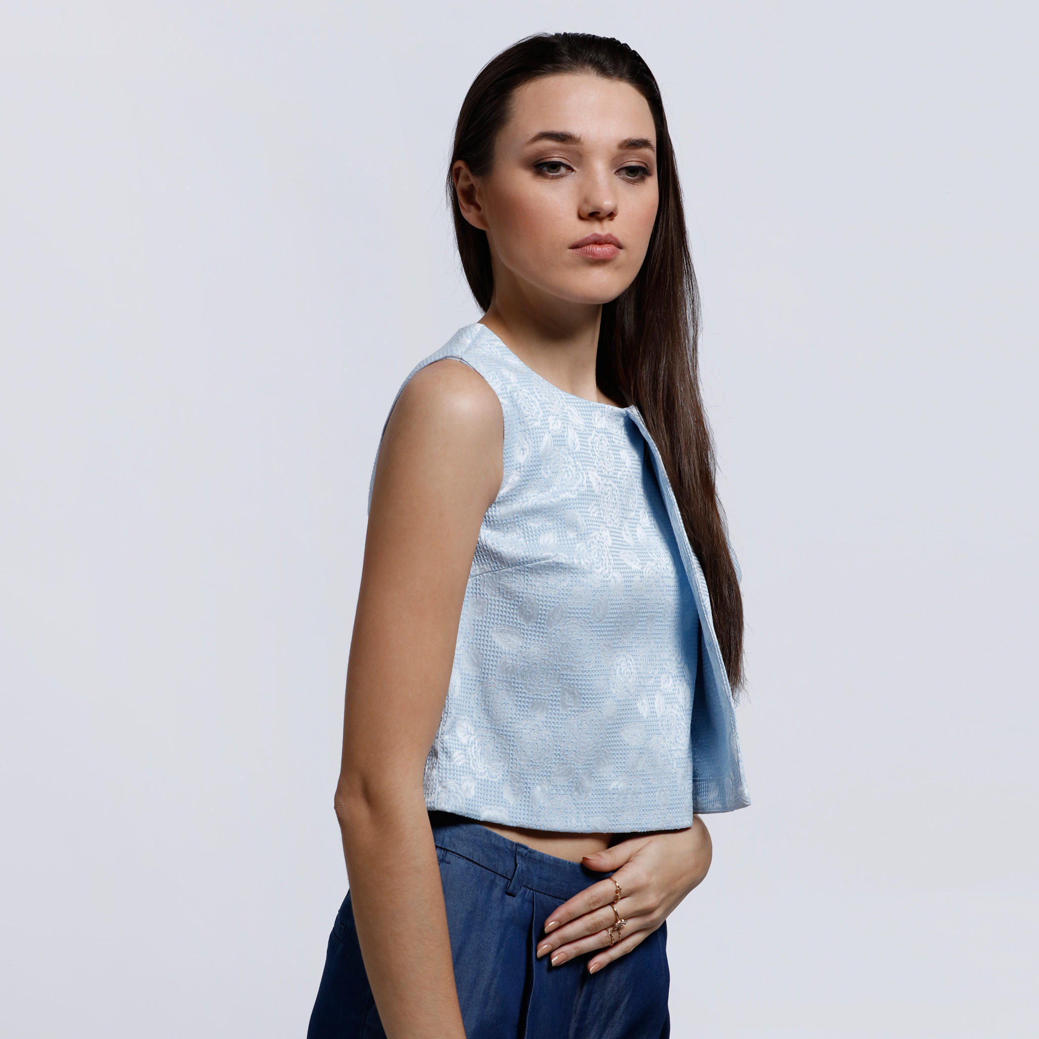 Elle Printed Top with Round Neck-women-clothing-shirtsandblouses-blouses-image-8