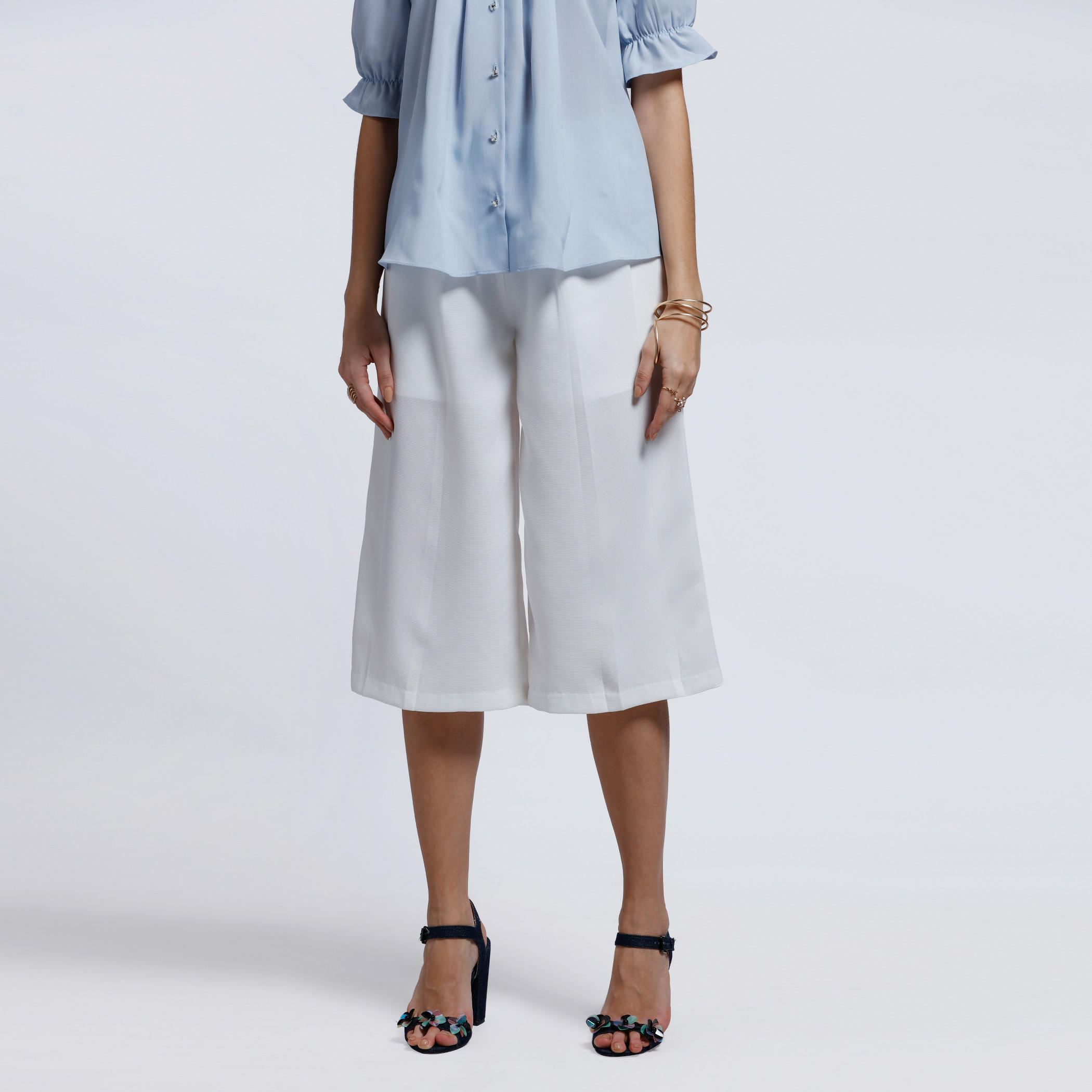 Elle Textured Culottes-women-clothing-bottoms-trousers-image-1