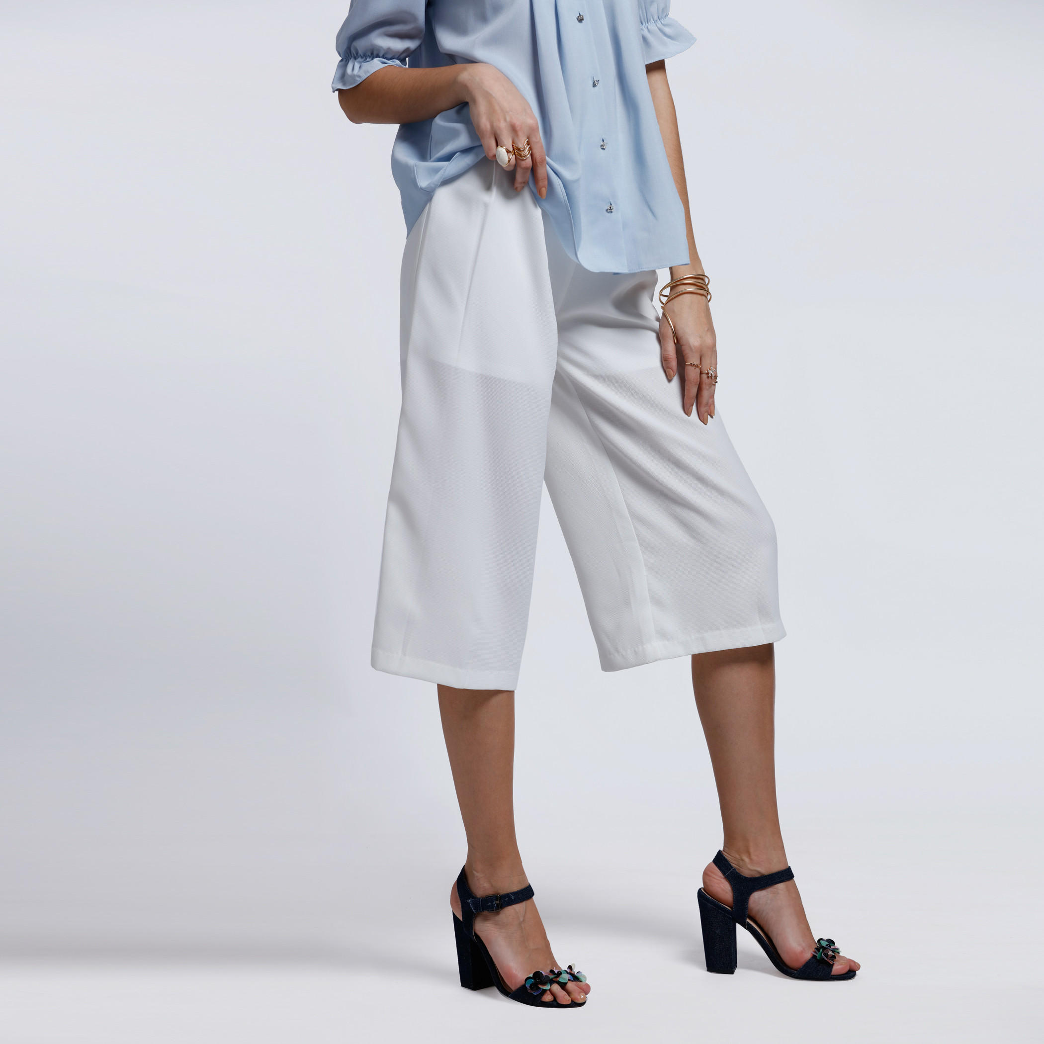 Elle Textured Culottes-women-clothing-bottoms-trousers-image-3