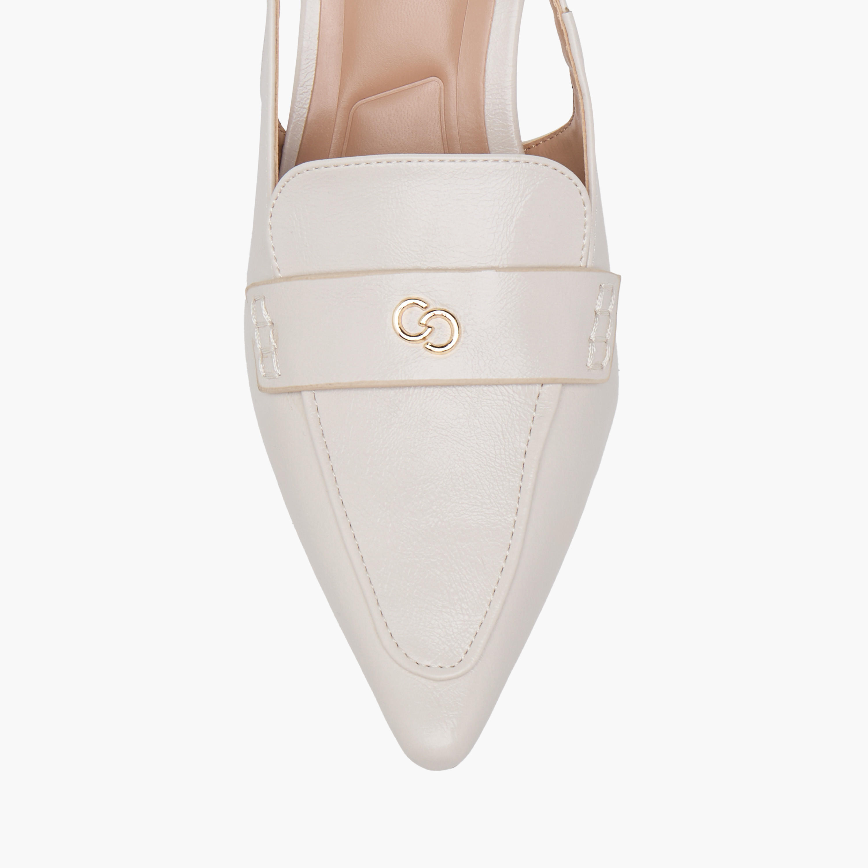 Celeste Women's Logo Detail Slingback Shoes with Buckle Closure-women-shoes-heels-image-4