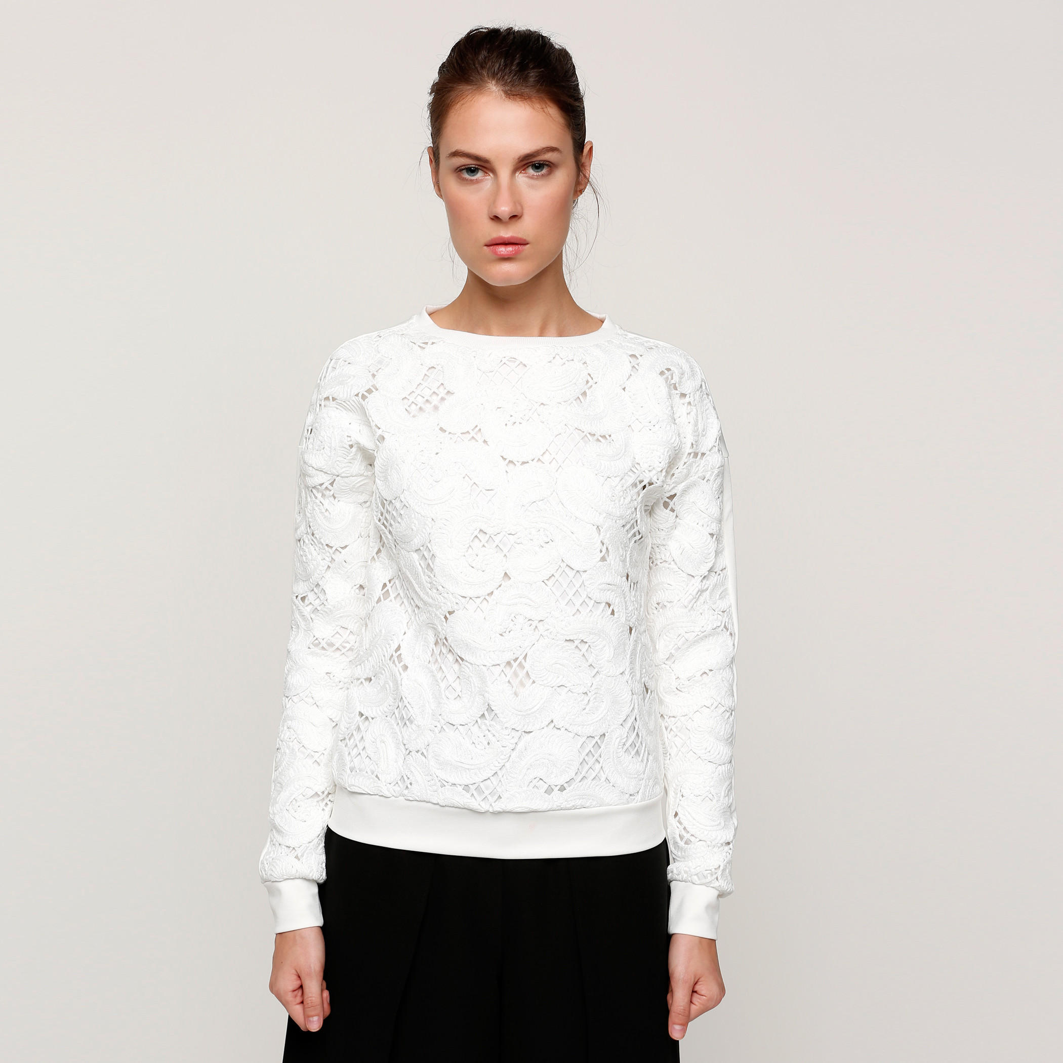 كنزة مطرزة بياقة مستديرة وأكمام طويلة من إيل-women-clothing-cardigansandjumpers-jumpers-image-6