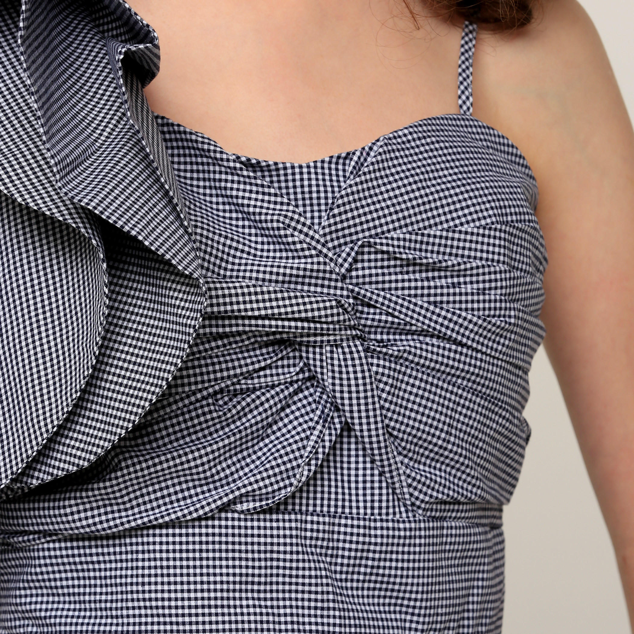 Elle Chequered Top with Ruffle Detail-women-clothing-shirtsandblouses-blouses-image-4
