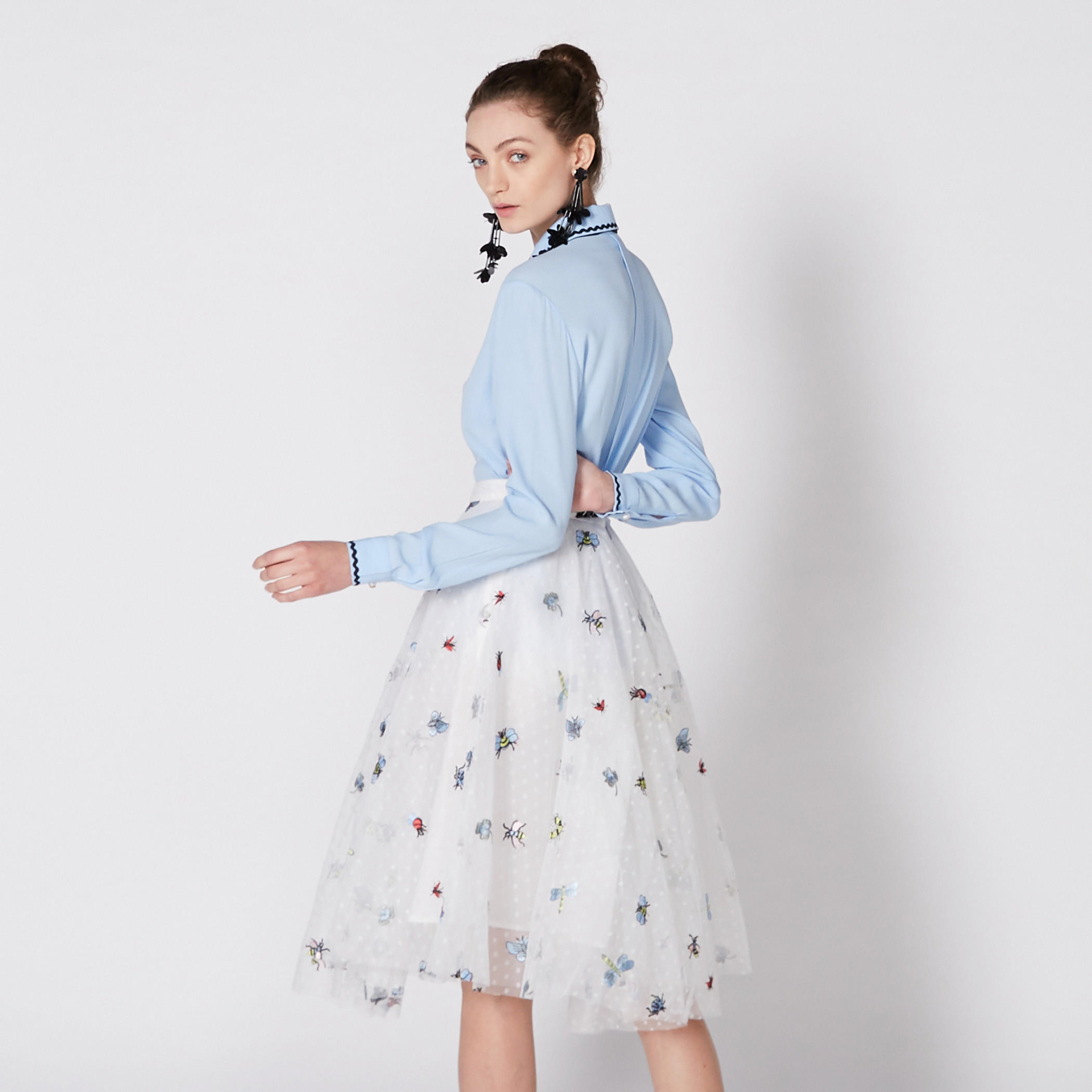 بلوزة مزيّنة بفيونكة مع أكمام طويلة من إيل-women-clothing-shirtsandblouses-blouses-image-4