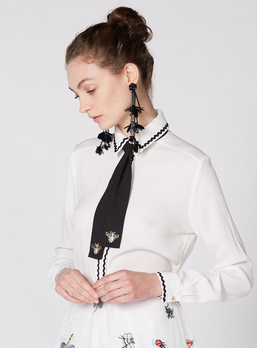 بلوزة مزيّنة بفيونكة مع أكمام طويلة من إيل-women-clothing-shirtsandblouses-blouses-image-3
