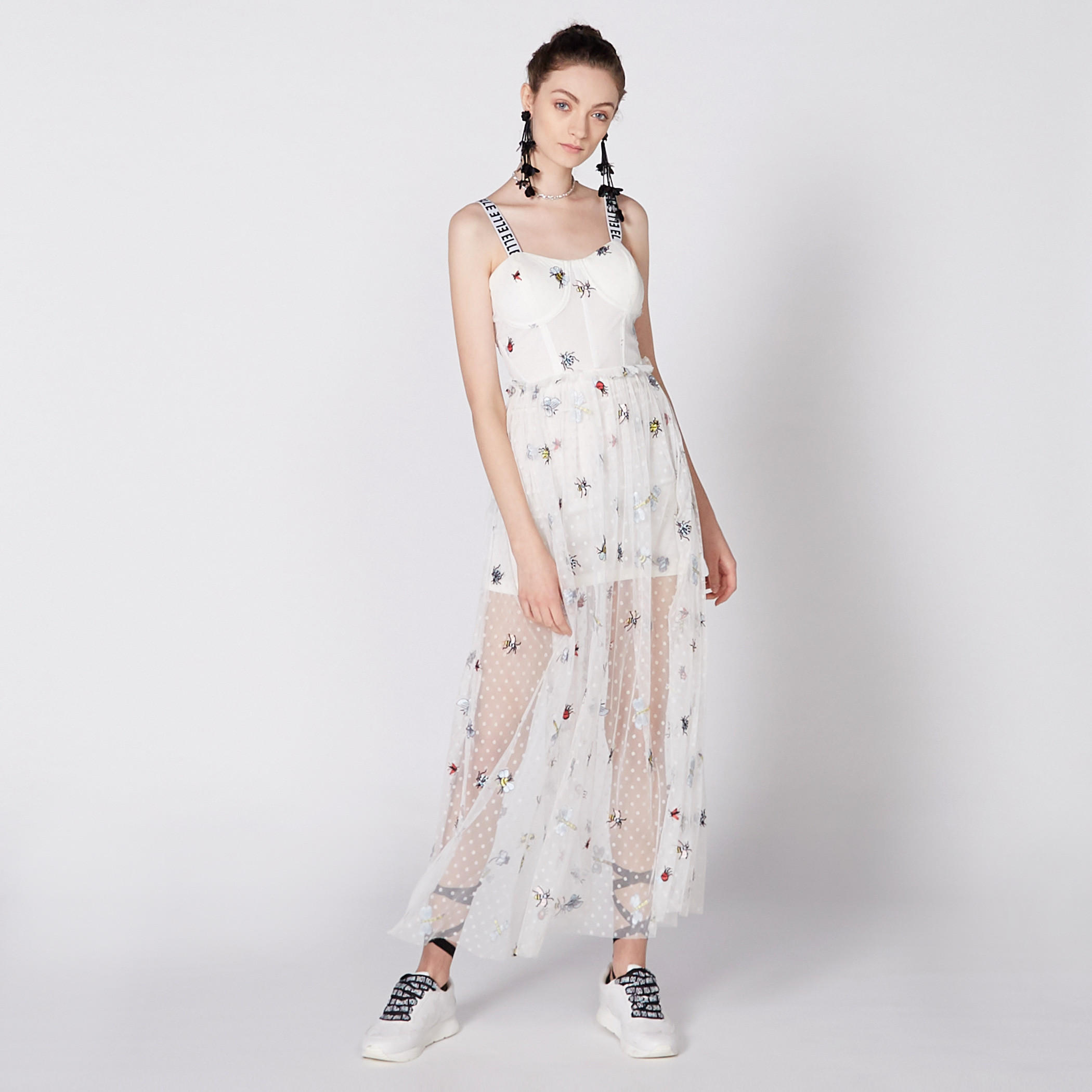 فستان طويل بحمّالات رفيعة وطبعات من إيل-women-clothing-dresses-image-1