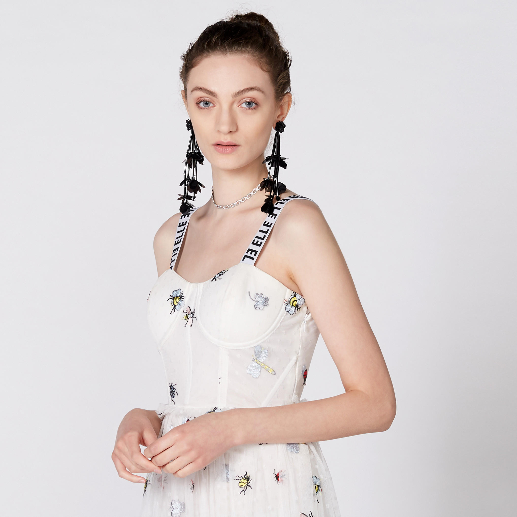 فستان طويل بحمّالات رفيعة وطبعات من إيل-women-clothing-dresses-image-2