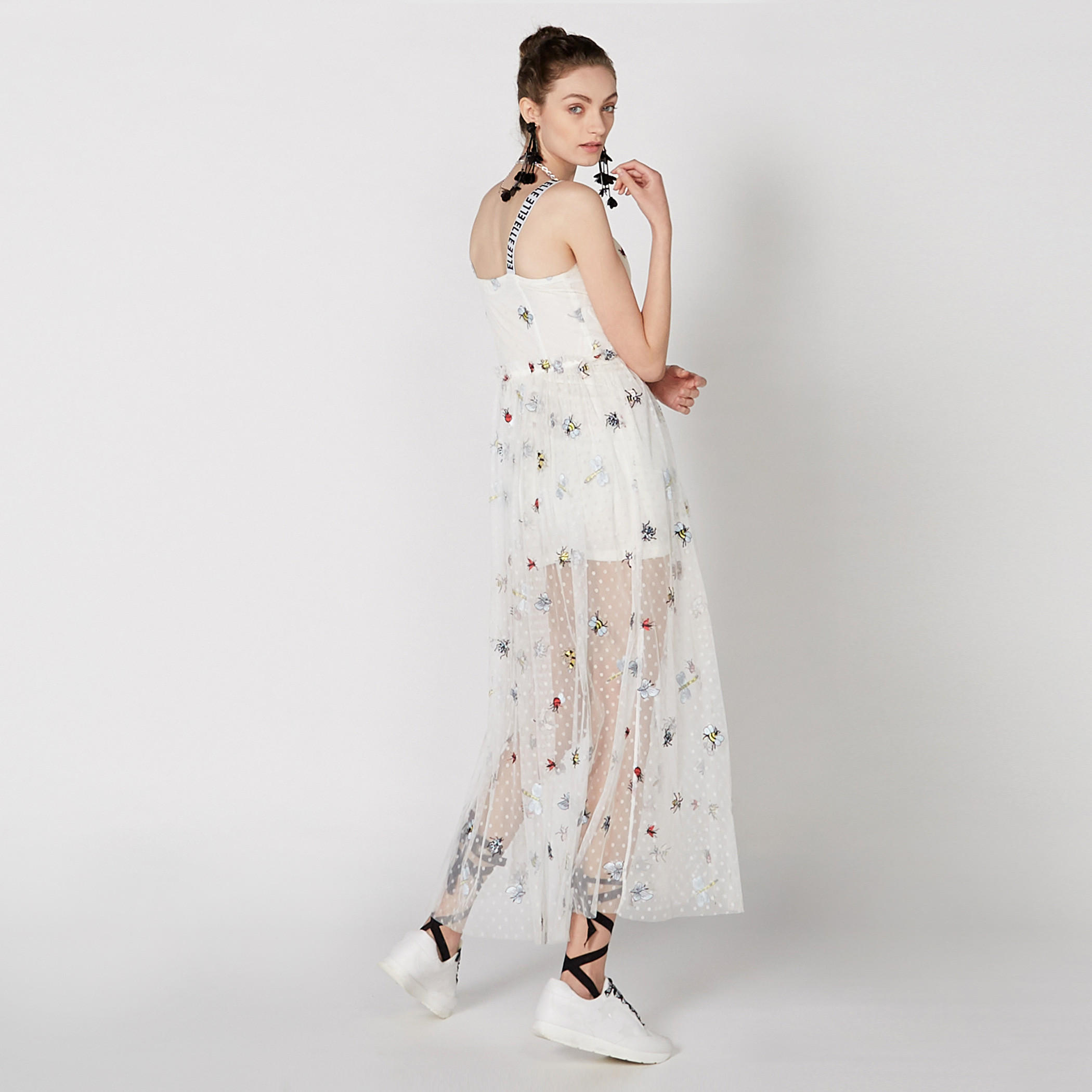 فستان طويل بحمّالات رفيعة وطبعات من إيل-women-clothing-dresses-image-4