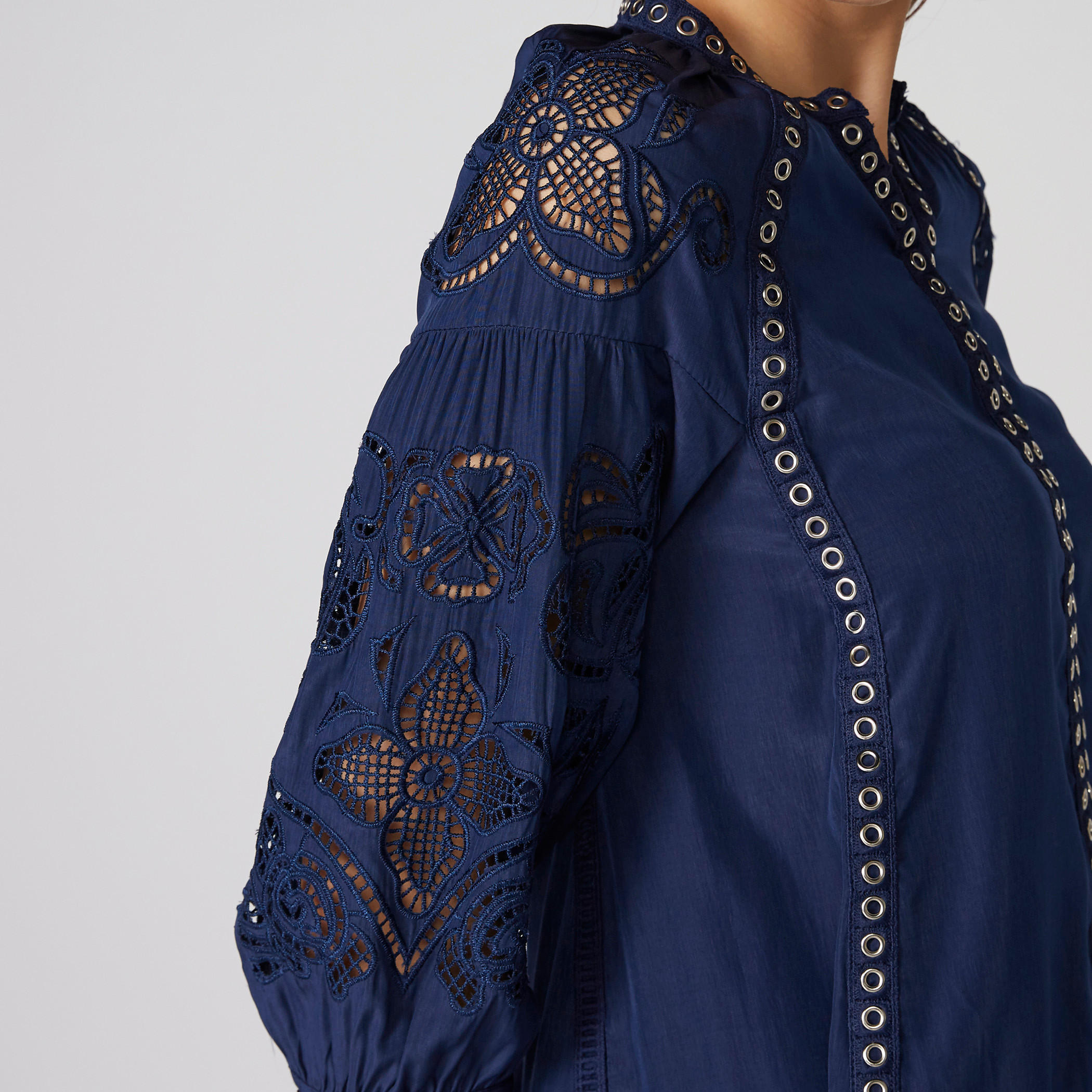 تونيك بأكمام 3/4 وحلقات وتفاصيل دانتيل من إيل-women-clothing-shirtsandblouses-blouses-image-4