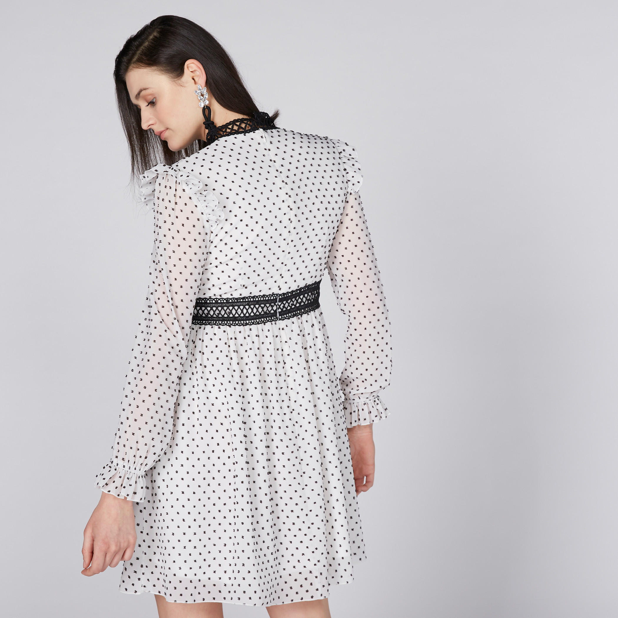 Elle Embroidered Mini Dress with Long Sleeves and Ruffle Detail-women-clothing-dresses-image-5