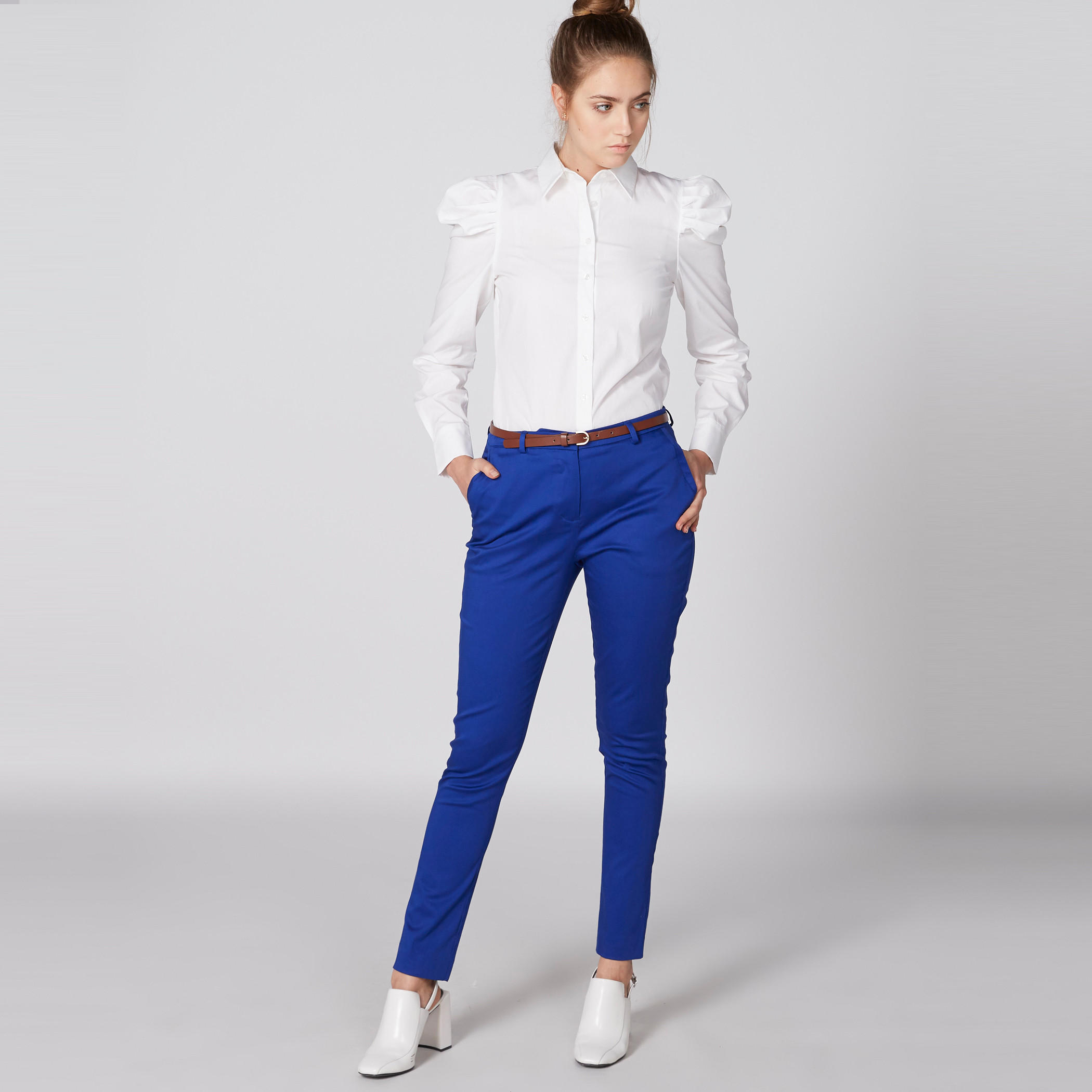 بنطال طويل بجيوب وحزام من إيل-women-clothing-bottoms-trousers-image-1