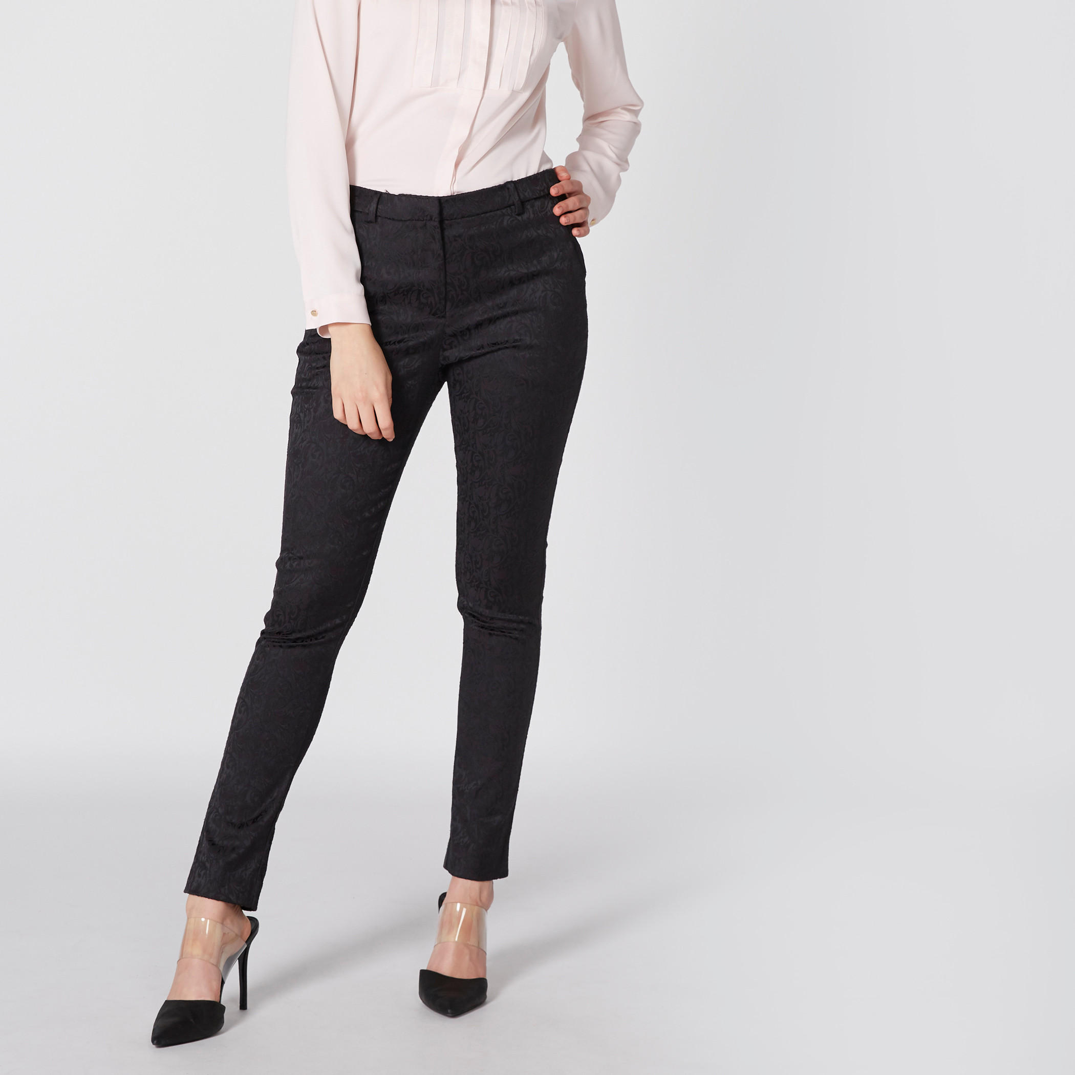 بنطال جاكارد طويل بجيوب-women-clothing-bottoms-trousers-image-1