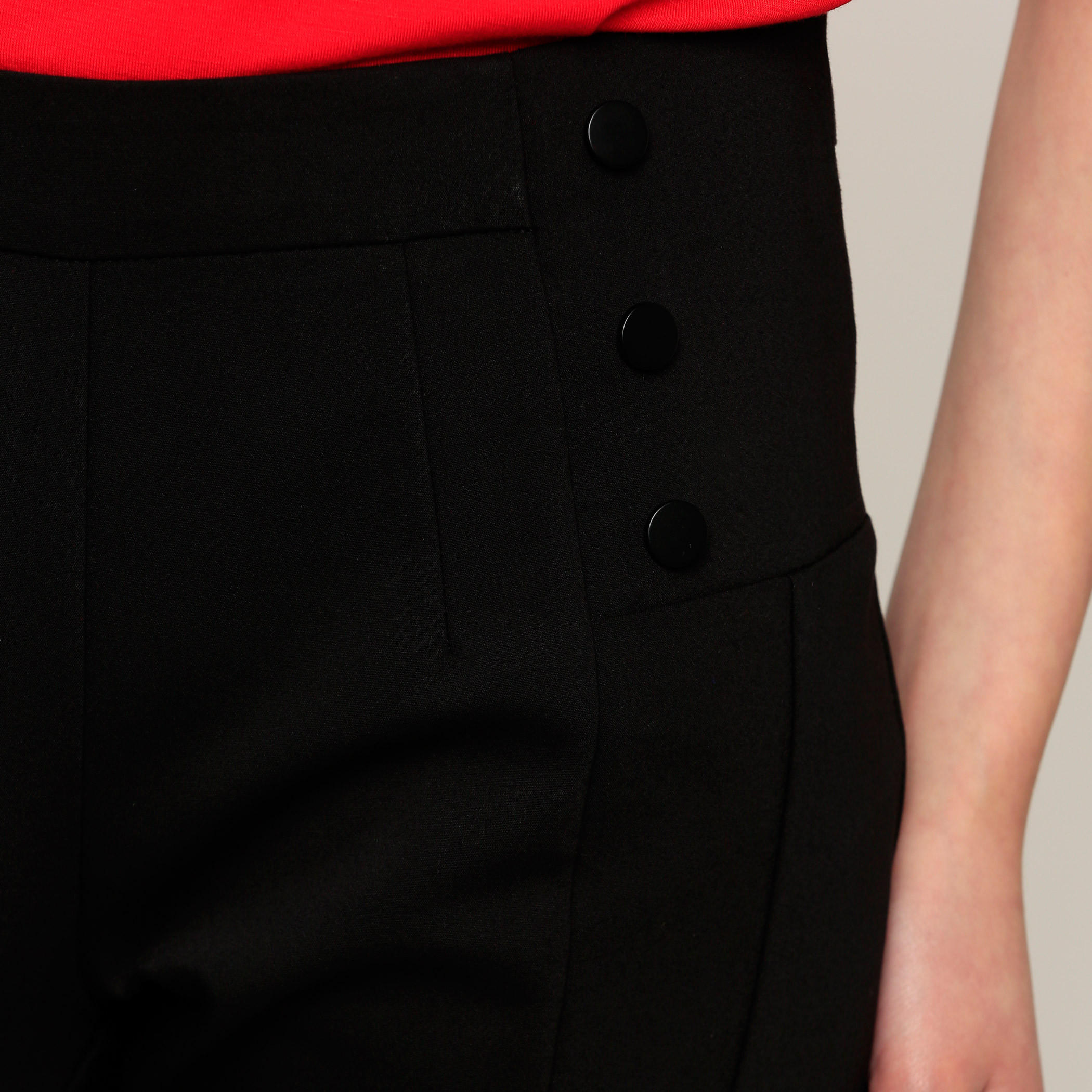 بنطال طويل بزر من إيل-women-clothing-bottoms-trousers-image-2