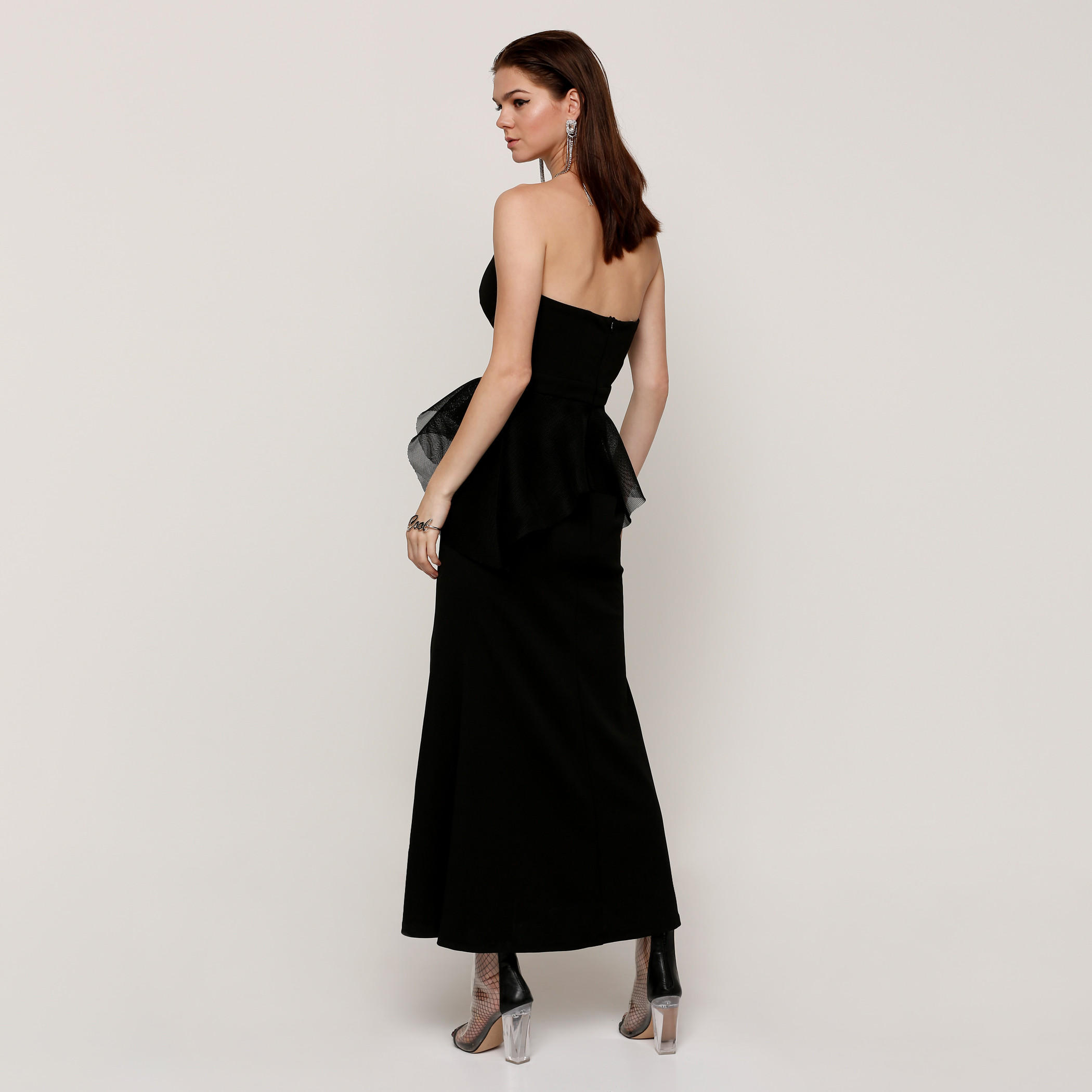 فستان طويل بأكتاف مكشوفة وفتحة جانبية من إيل-women-clothing-dresses-image-2