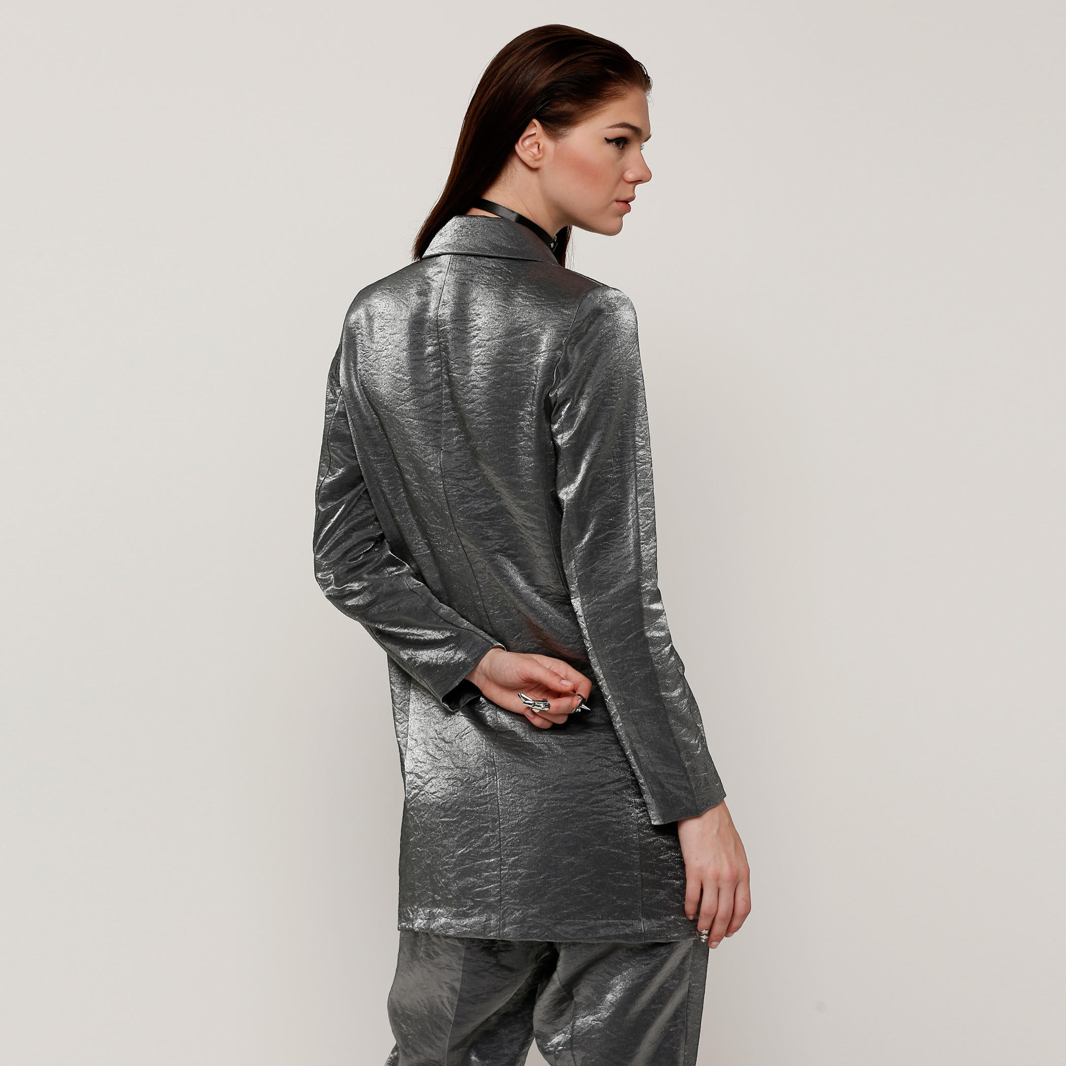جاكيت بياقة طويلة وأكمام طويلة وأزرار-women-clothing-coatsandjackets-blazers-image-2