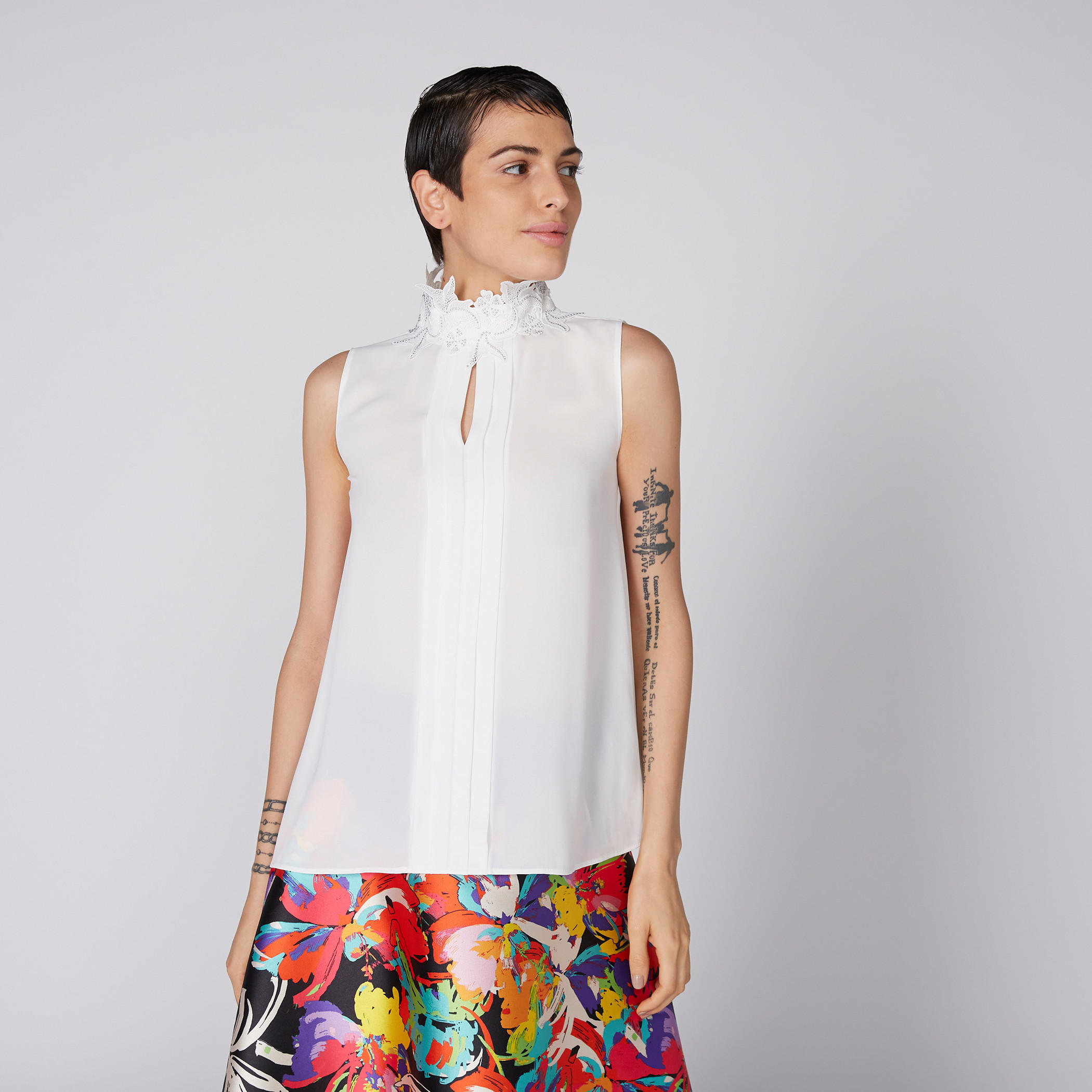 بلوزة دون أكمام بتفاصيل دانتيل من إيل-women-clothing-shirtsandblouses-blouses-image-3