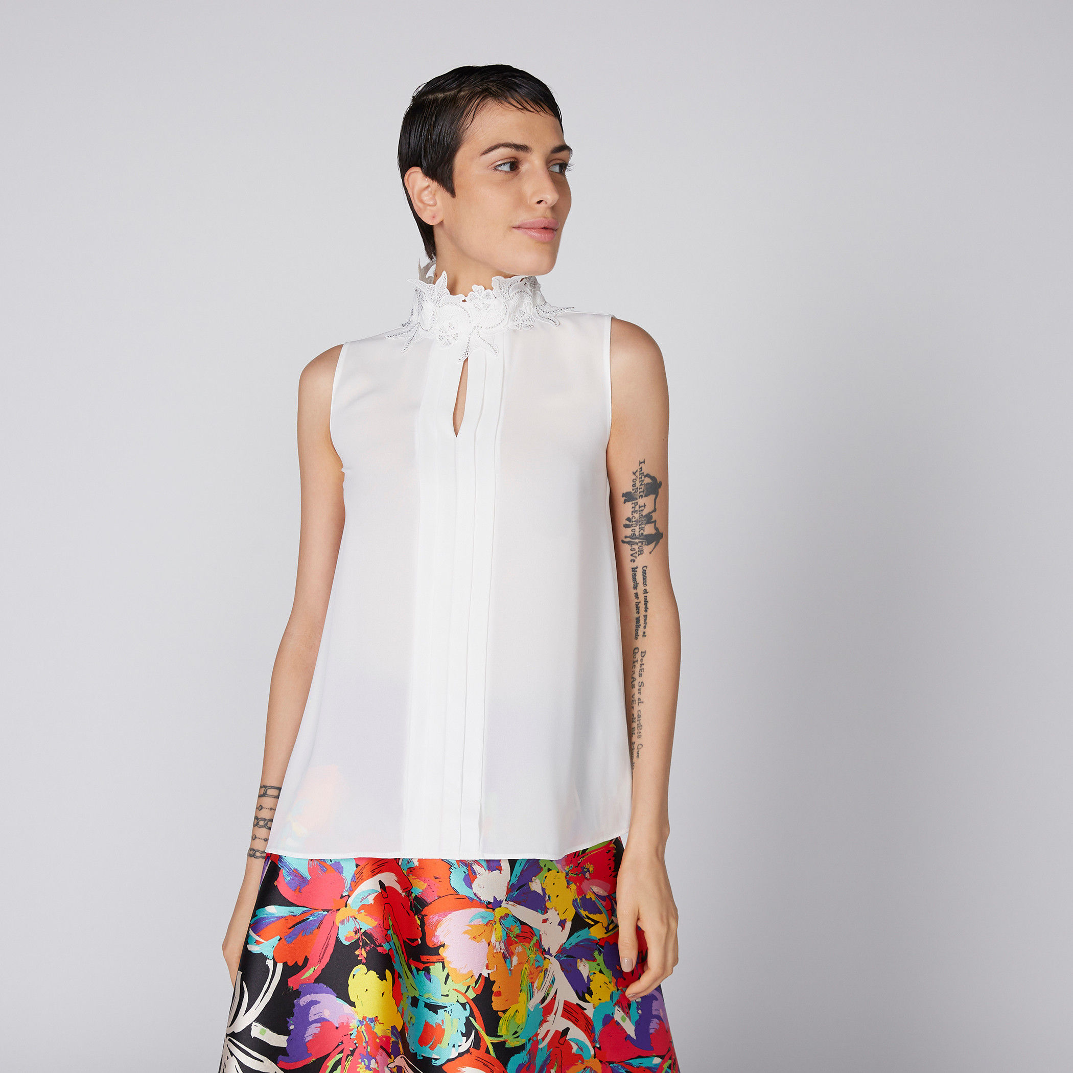 بلوزة دون أكمام بتفاصيل دانتيل من إيل-women-clothing-shirtsandblouses-blouses-image-3