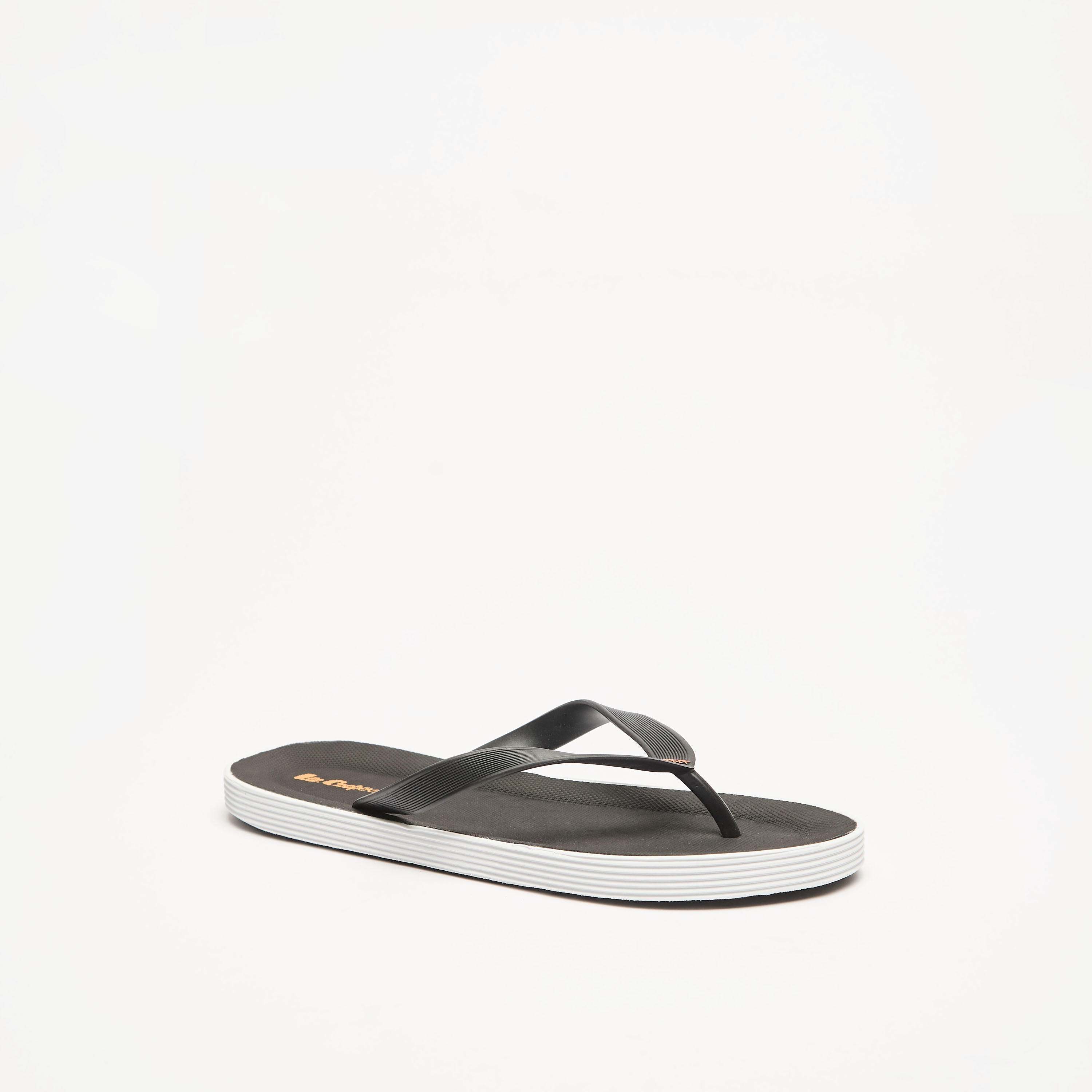 Lee Cooper Men's Solid Flip Flops-men-shoes-flipflopsandslides-image-2