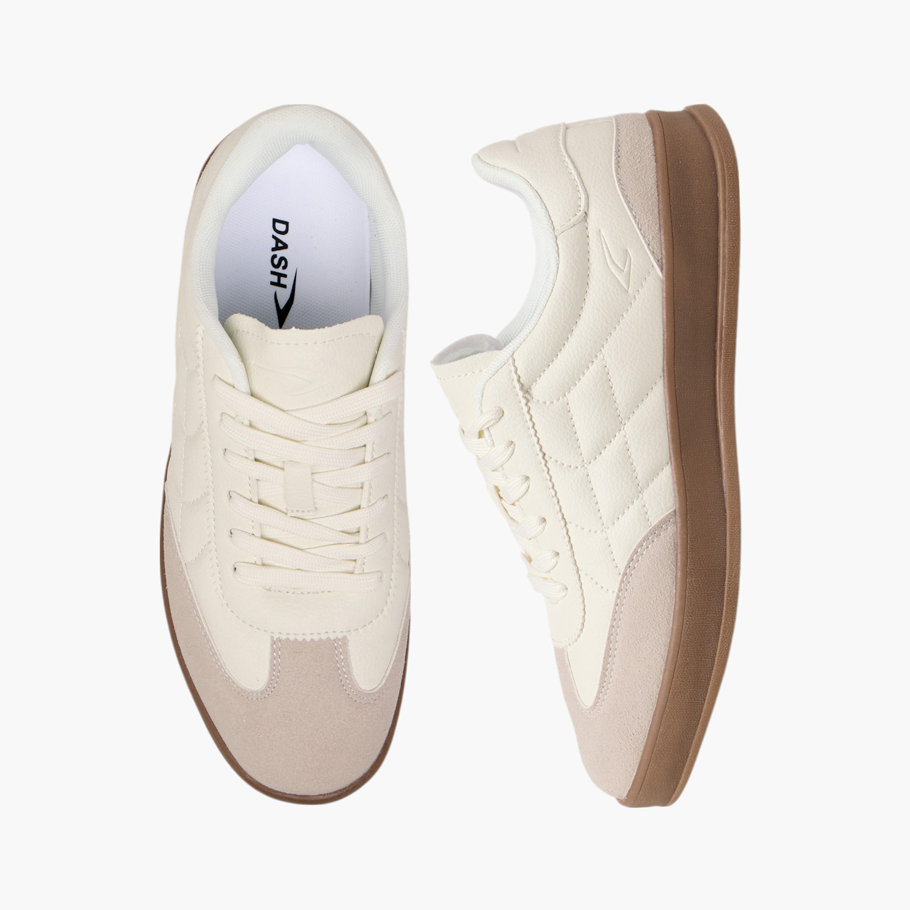 Dash Panelled Sneakers with Lace-Up Closure-women-shoes-sneakers-image-1
