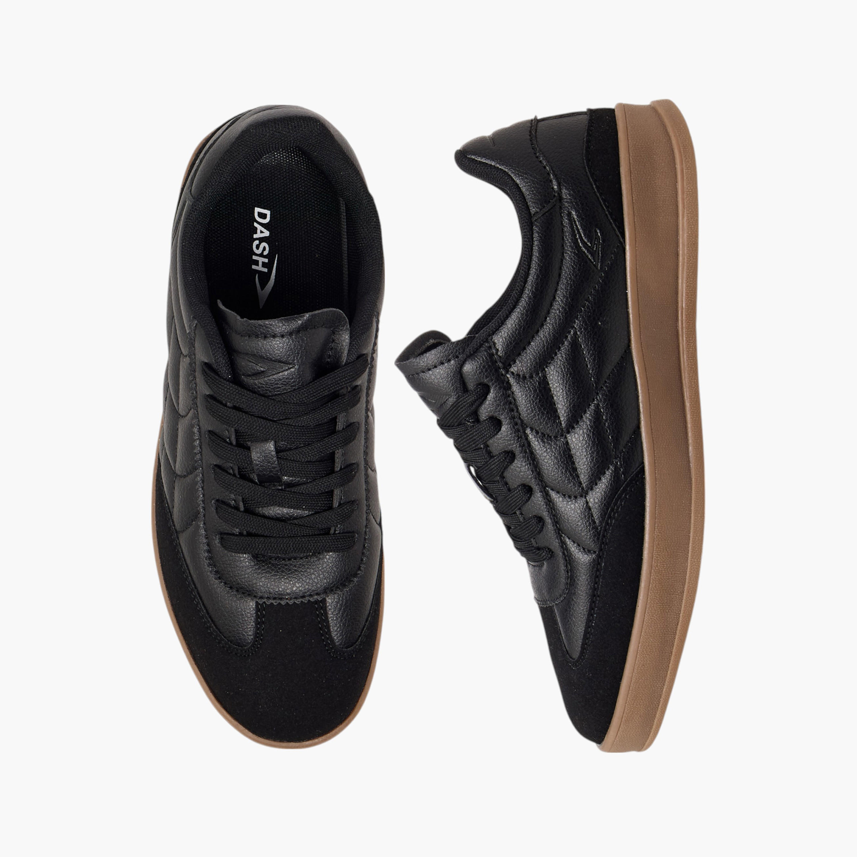 Dash Panelled Sneakers with Lace-Up Closure-women-shoes-sneakers-image-1