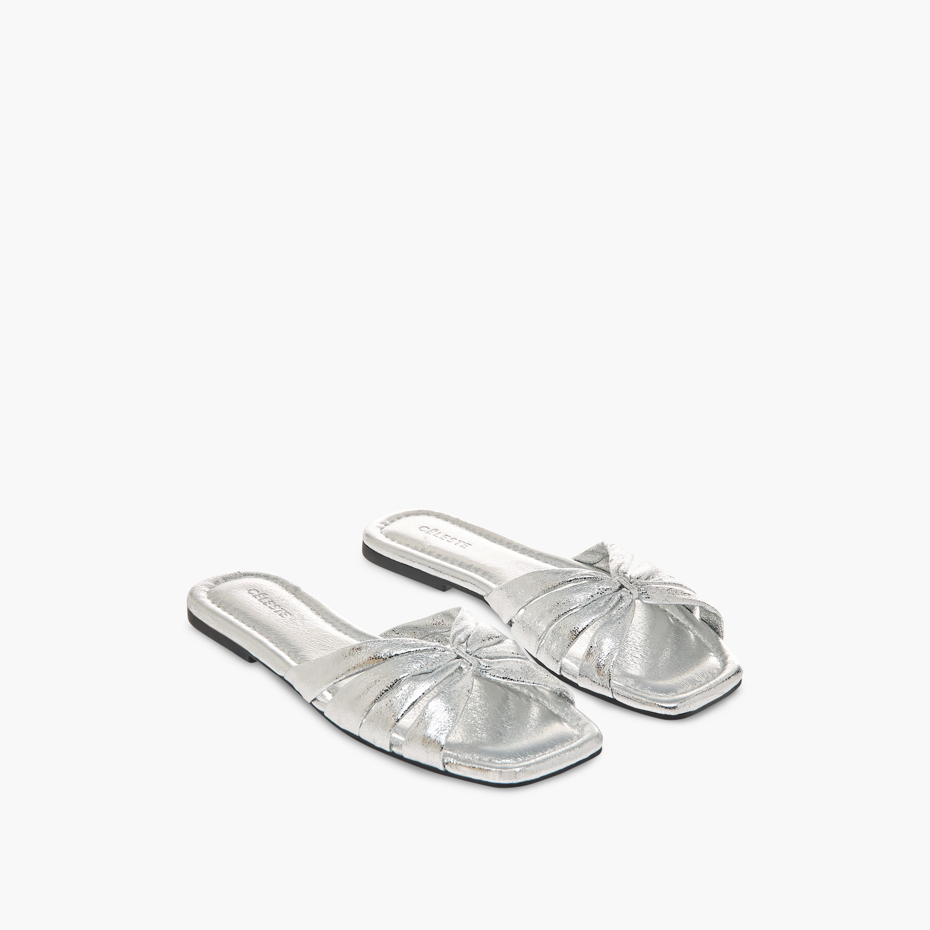 Celeste Women's Metallic Slip-On Flat Sandals-women-shoes-flats-sandals-image-1