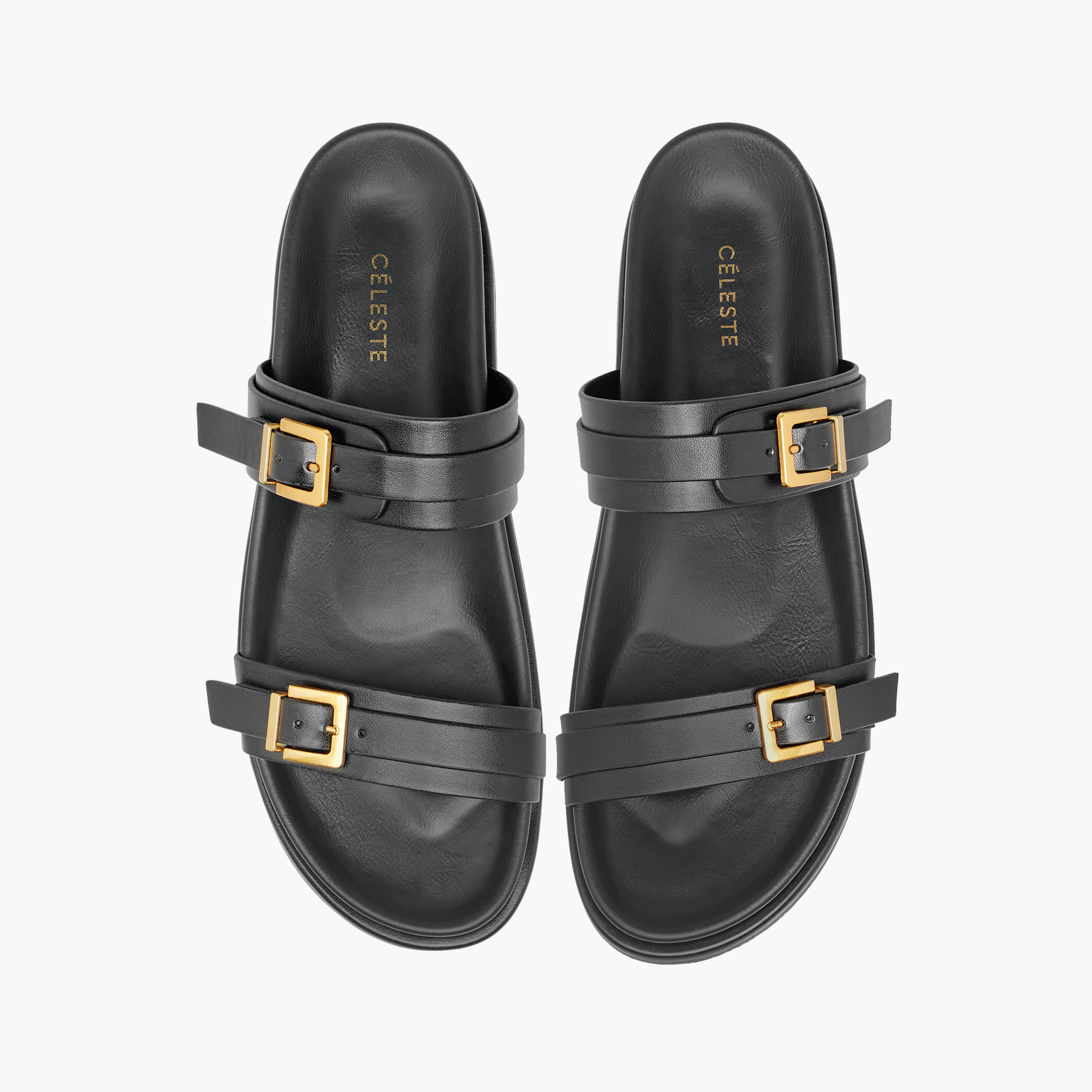 Celeste Women's Buckle Accent Slide Sandals with Slip-On Closure-women-shoes-flats-sandals-image-1