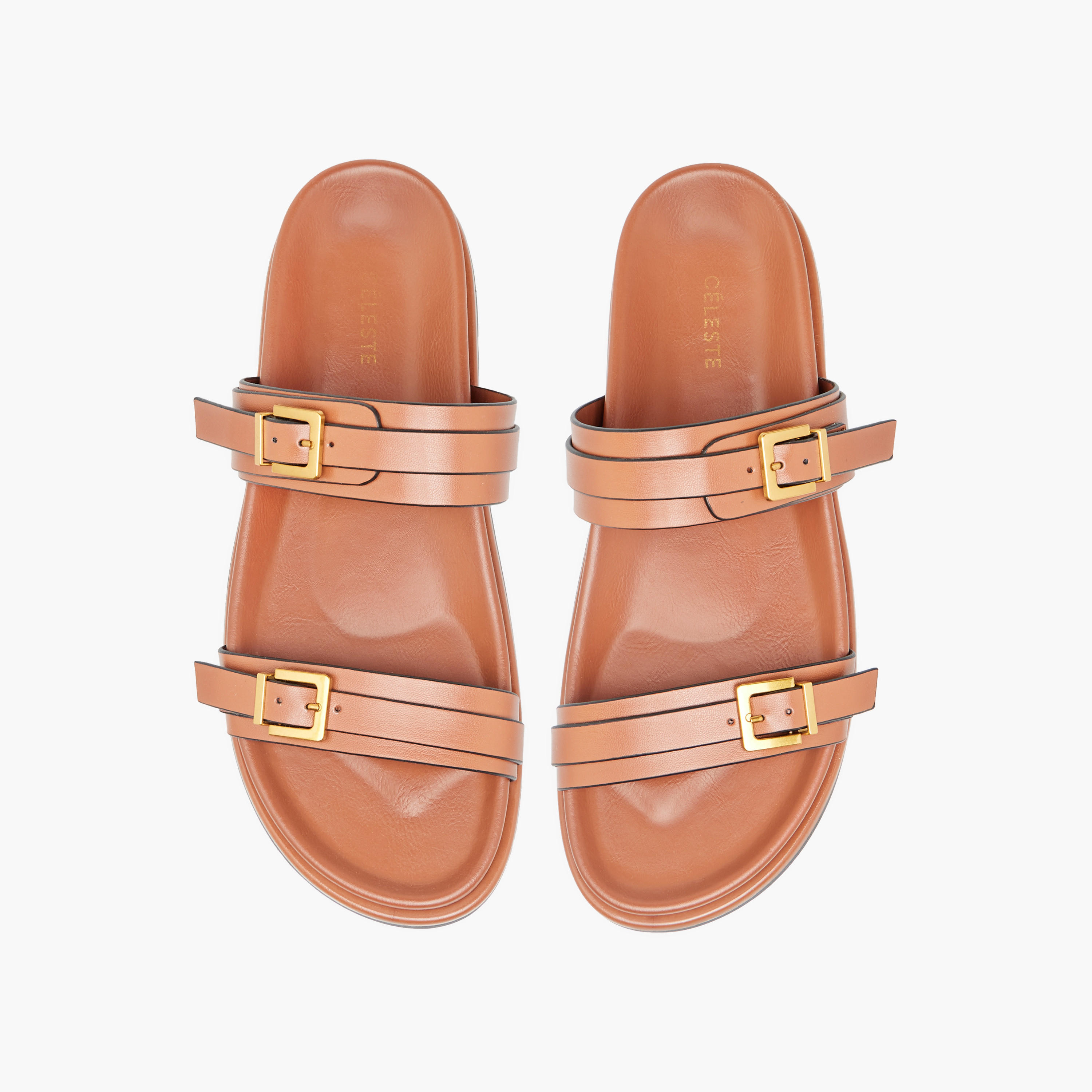 Celeste Women's Buckle Accent Slide Sandals with Slip-On Closure-women-shoes-flats-sandals-image-1
