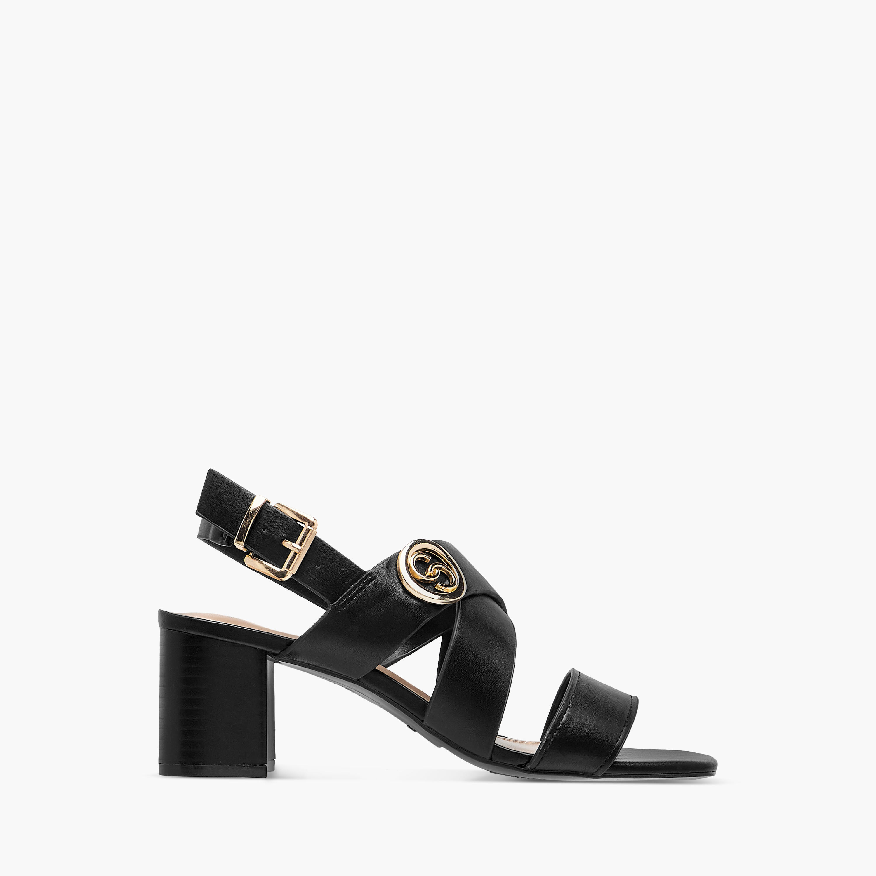 صندل سادة بكعب عريض وأبزيم إغلاق للنساء من سيليست-women-shoes-sandals-heeled-image-3