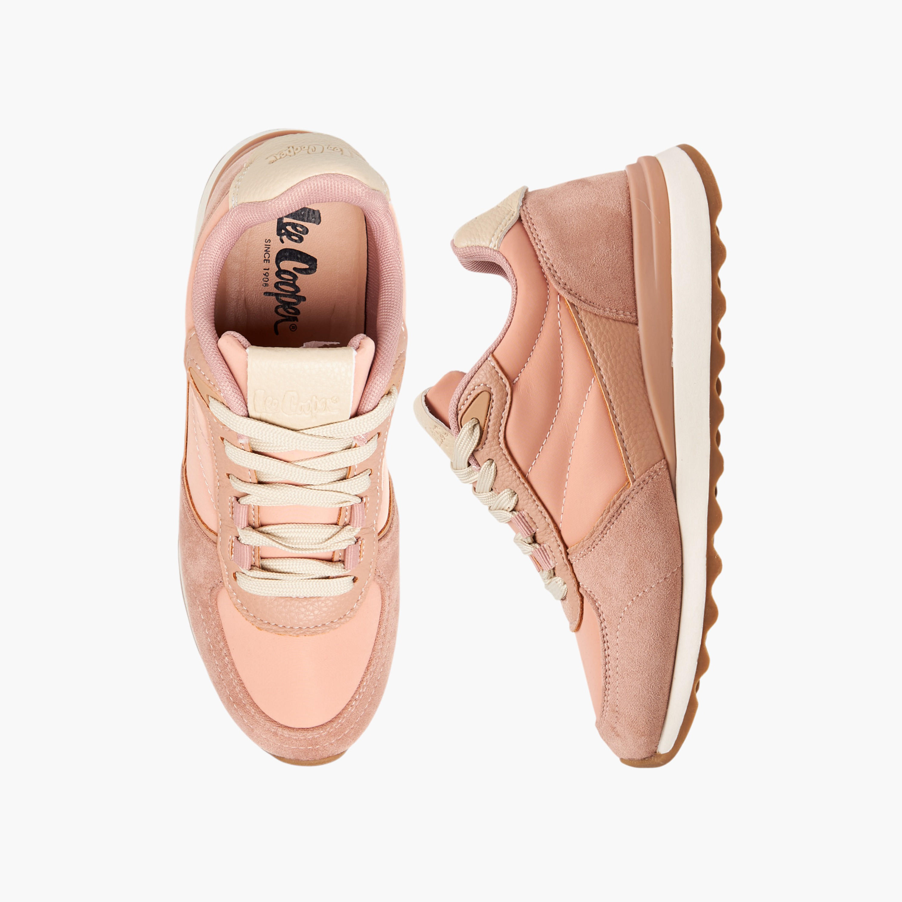 Lee Cooper Women's Panelled Lace-Up Sneakers-women-shoes-sneakers-image-1
