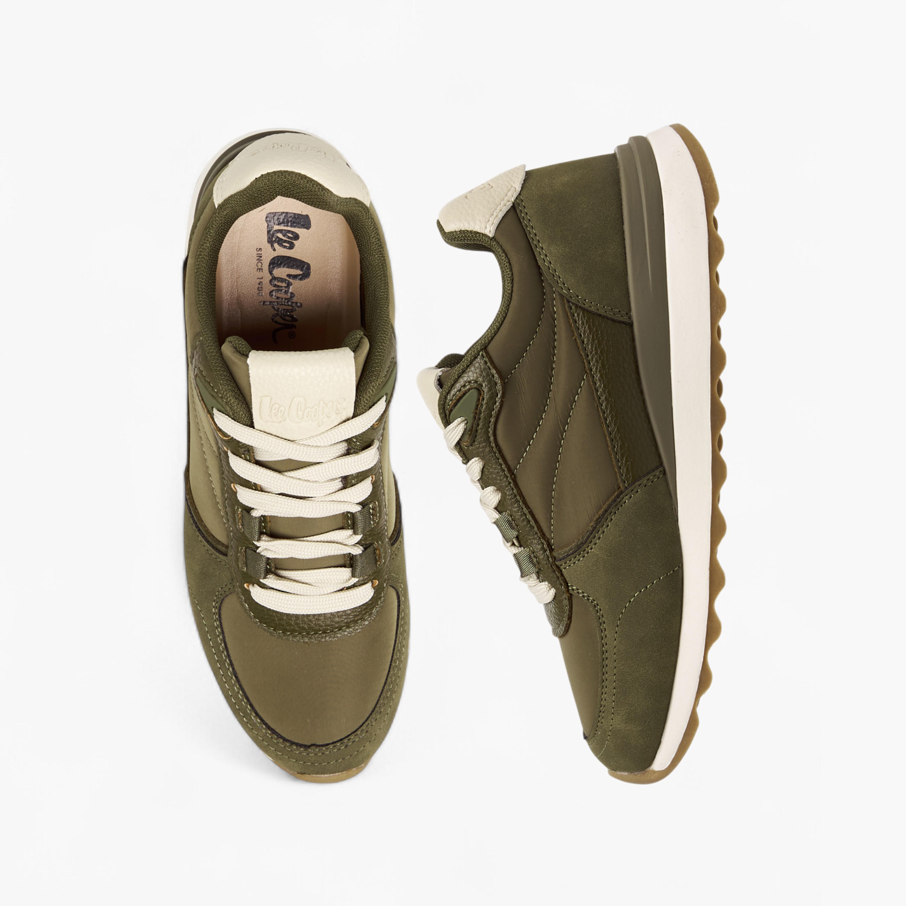 Lee Cooper Women's Panelled Lace-Up Sneakers-women-shoes-sneakers-image-1