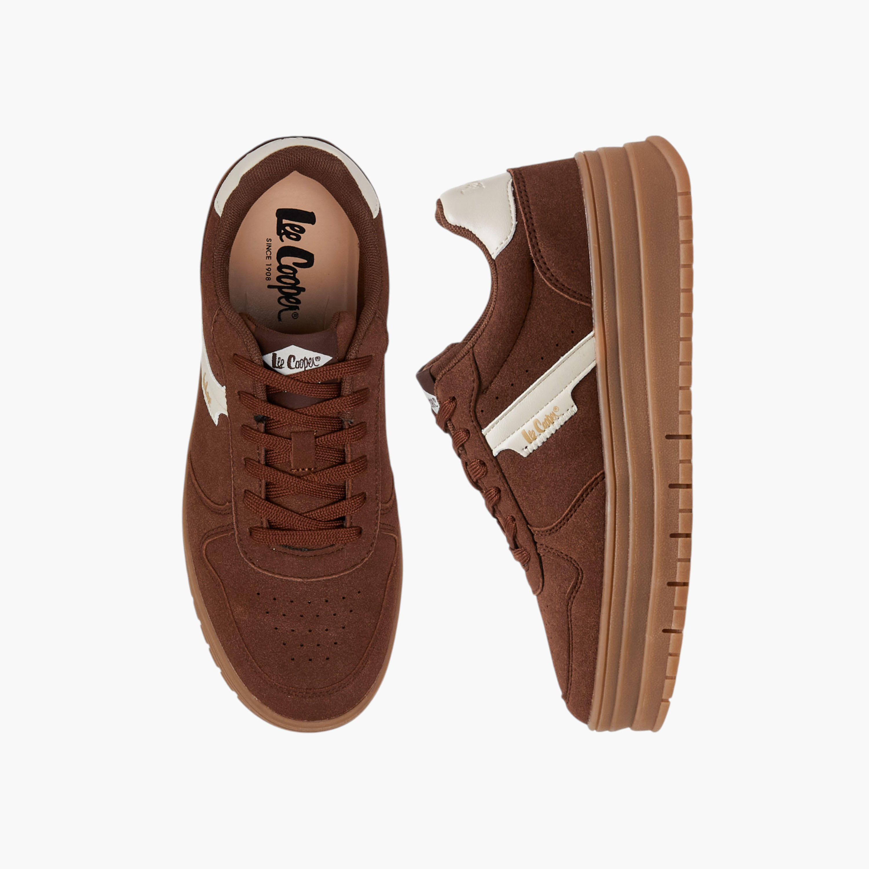 Lee Cooper Women's Perforated Lace-Up Sneakers-women-shoes-sneakers-image-1