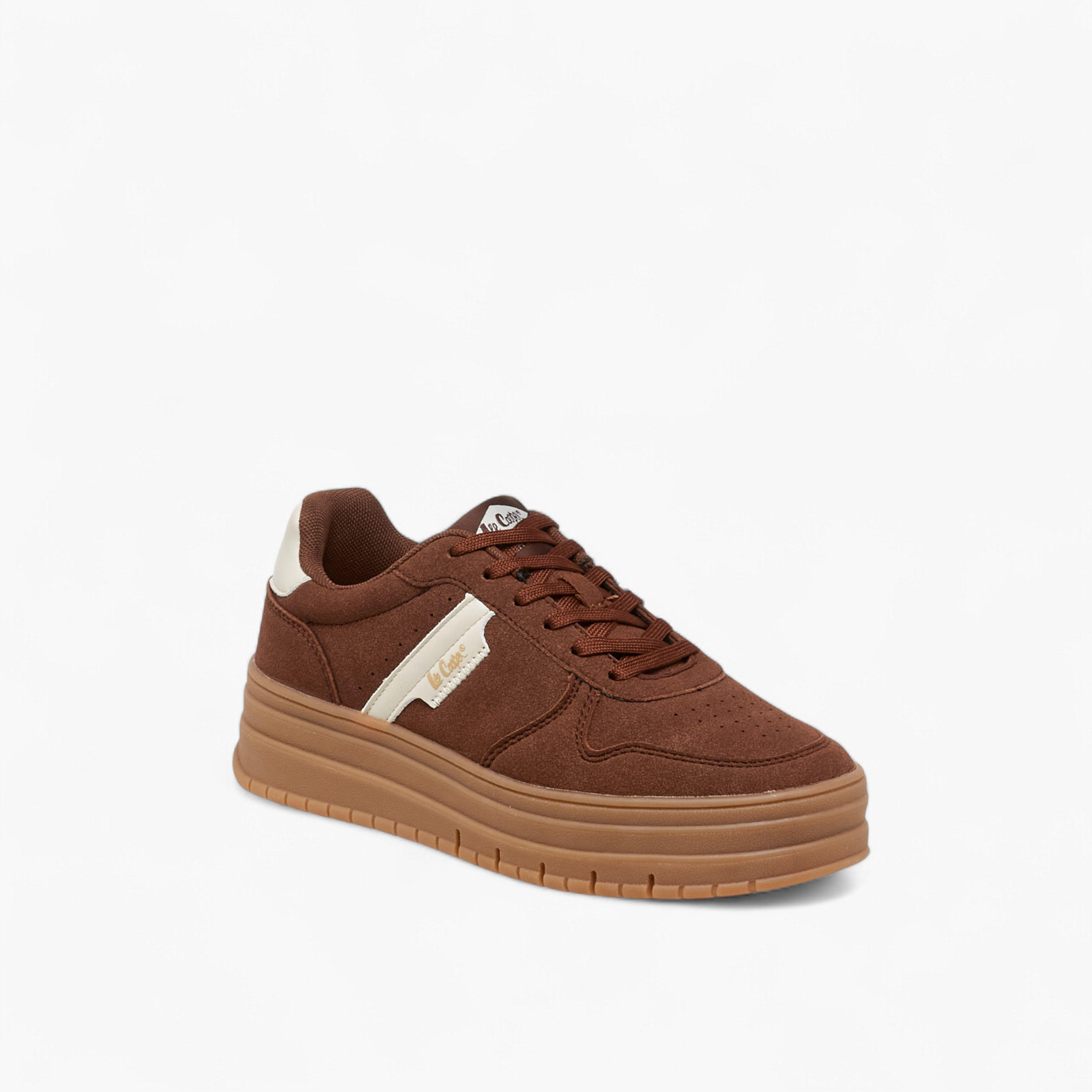 Lee Cooper Women's Perforated Lace-Up Sneakers-women-shoes-sneakers-image-2