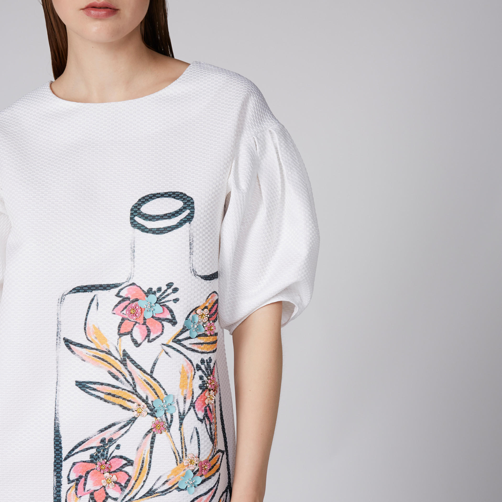 فستان تيشيرت بياقة مستديرة وأكمام قصيرة وطبعات من إيل-women-clothing-dresses-image-2
