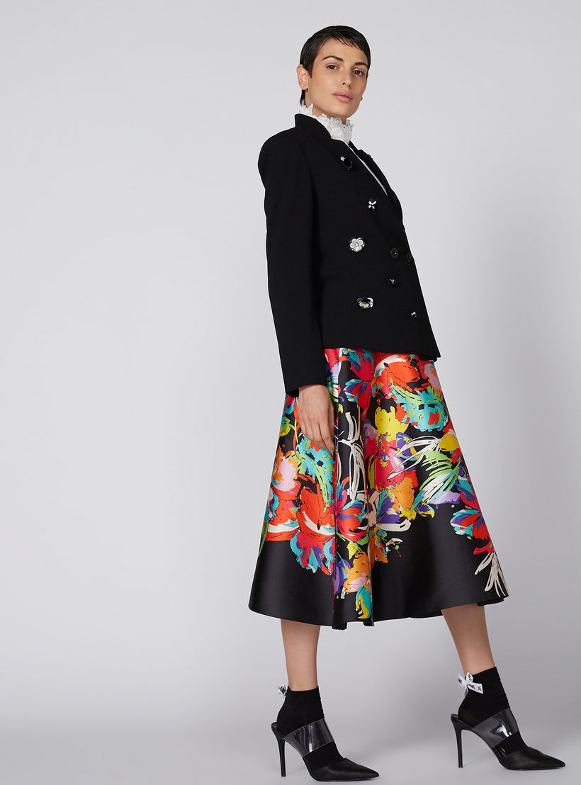 جاكيت بتفاصيل مزخرفة وأكمام طويلة وزر إغلاق من إيل-women-winterwear-coatsandjackets-jackets-image-2