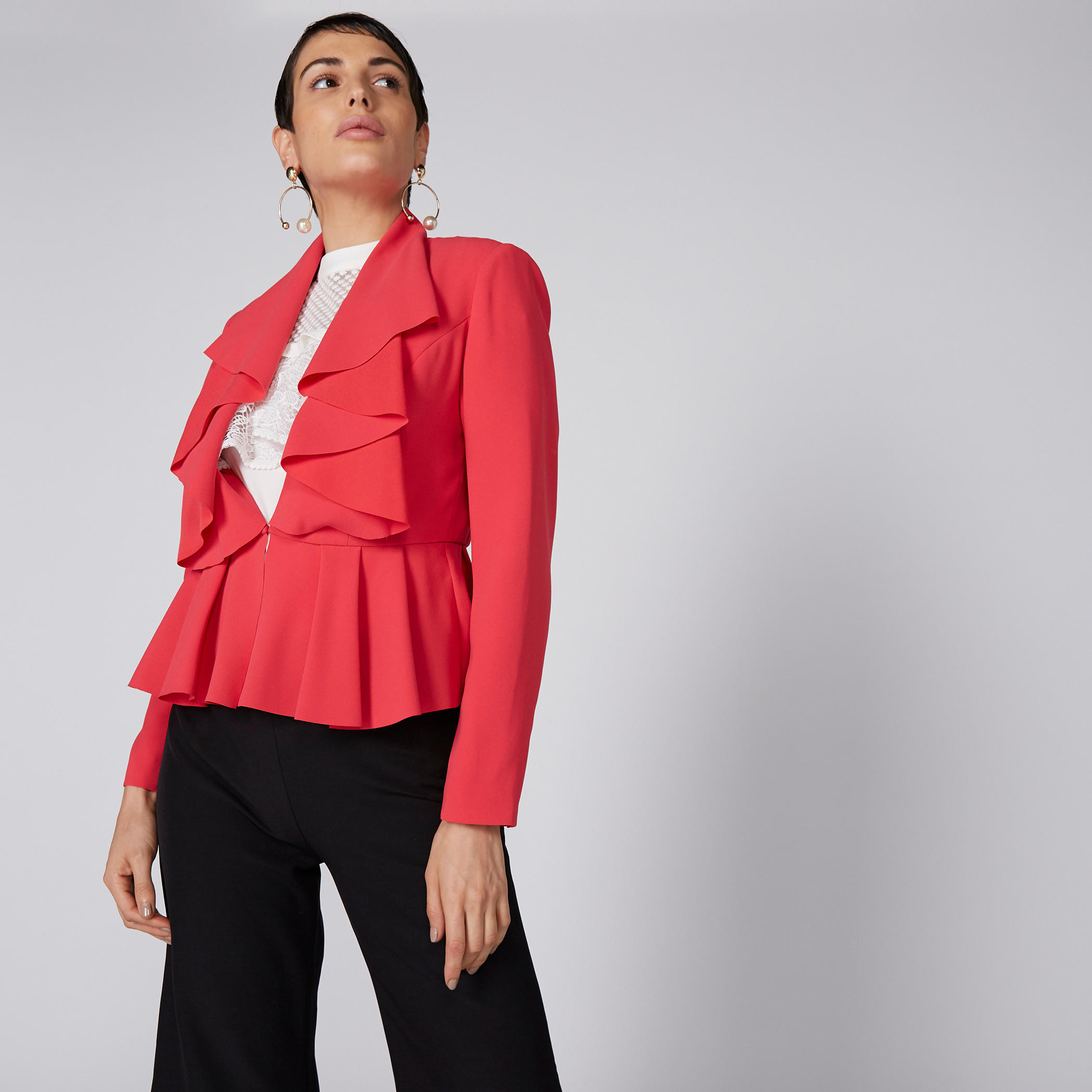 جاكيت بأكمام طويلة ومشبك إغلاق من إيل-women-winterwear-coatsandjackets-jackets-image-1