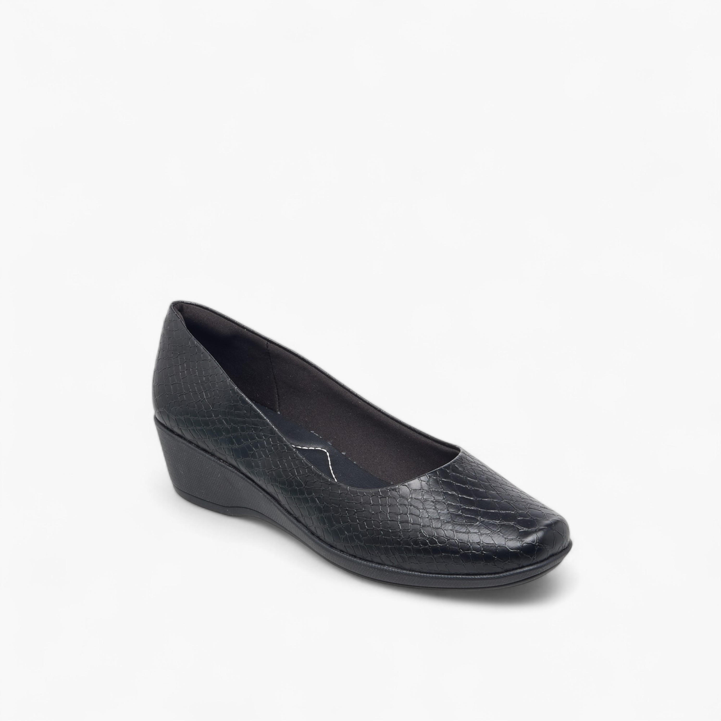 Piccadilly Textured Slip-On Ballerina Shoes with Wedge Heels-women-shoes-ballerinas-image-2