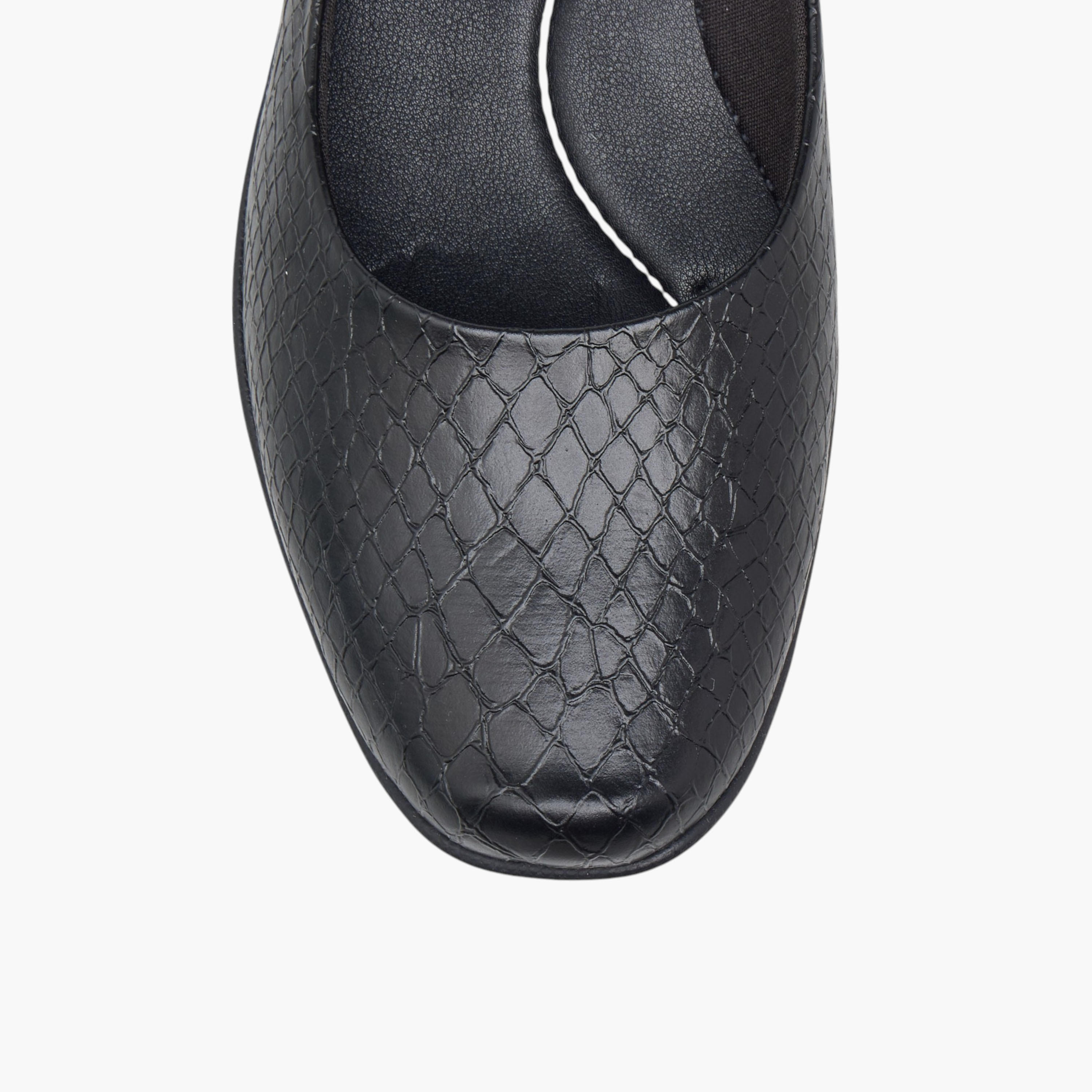 Piccadilly Textured Slip-On Ballerina Shoes with Wedge Heels-women-shoes-ballerinas-image-4