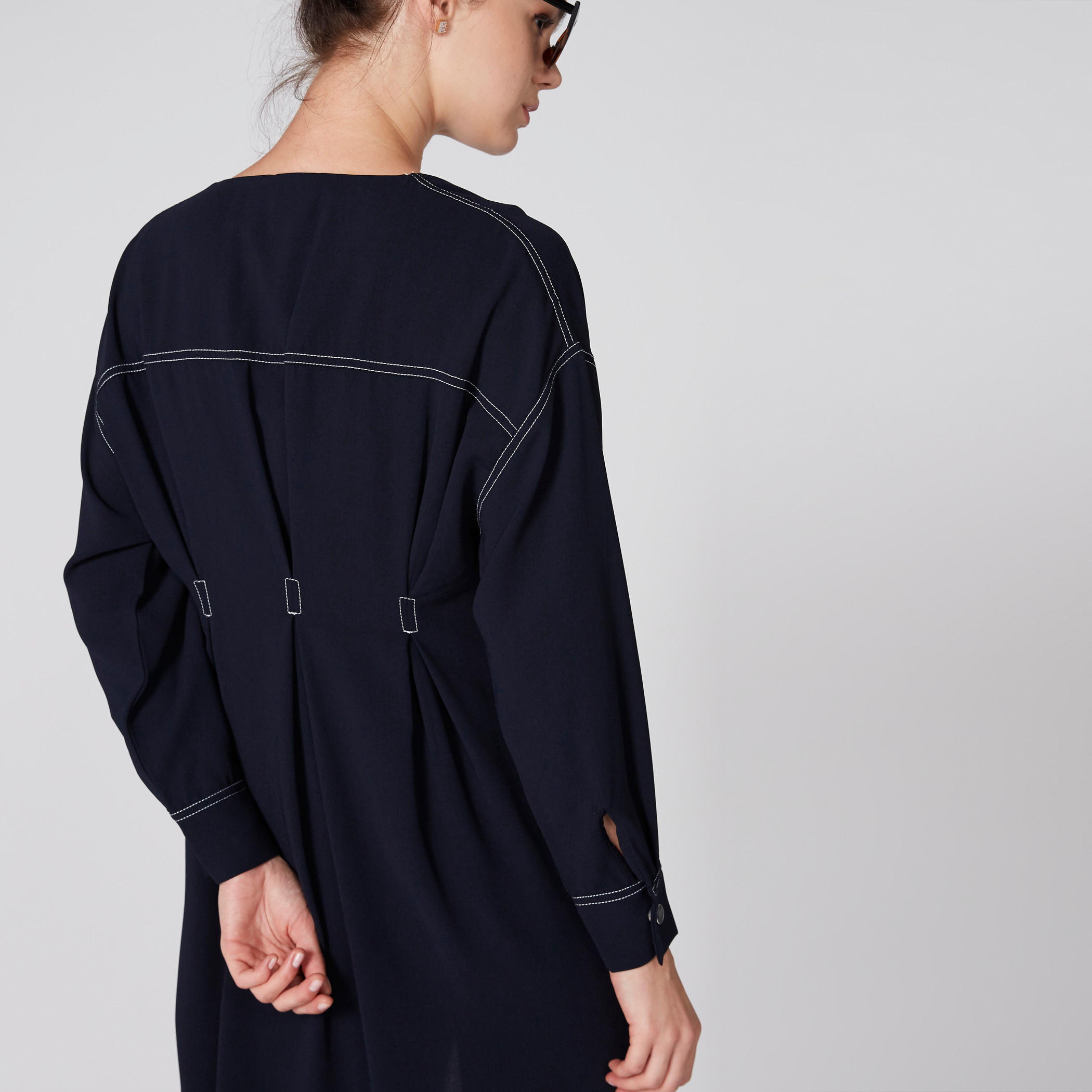 Elle Longline Wrap Jacket with Long Sleeves and Button Closure-women-winterwear-coatsandjackets-jackets-image-1