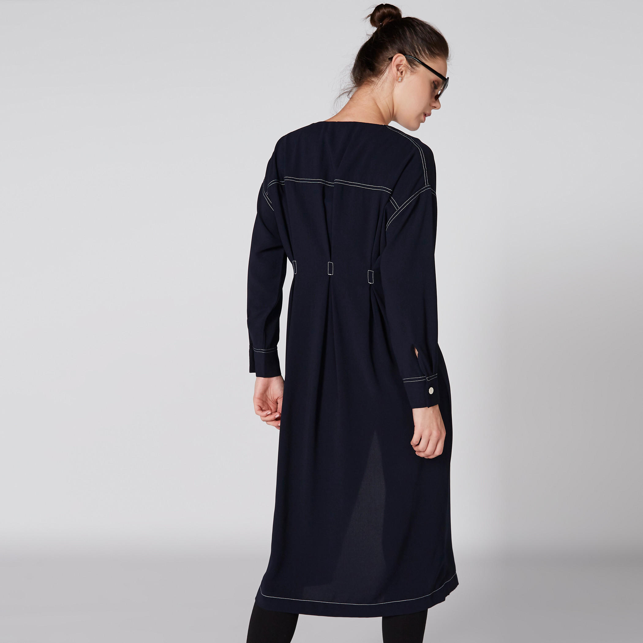 Elle Longline Wrap Jacket with Long Sleeves and Button Closure-women-winterwear-coatsandjackets-jackets-image-4