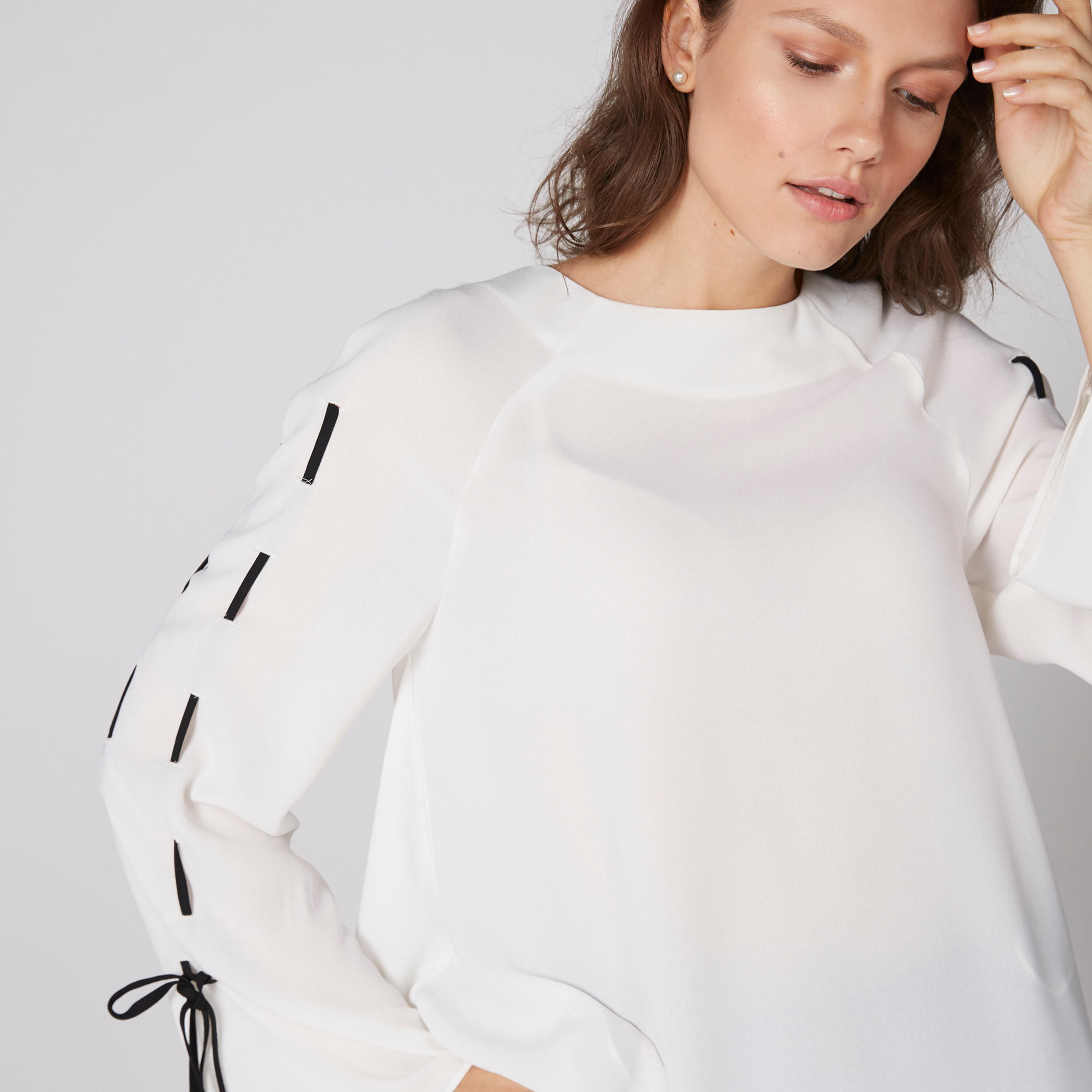 Elle Round Neck Top with Tie Up Detail Long Sleeves-women-clothing-shirtsandblouses-blouses-image-4