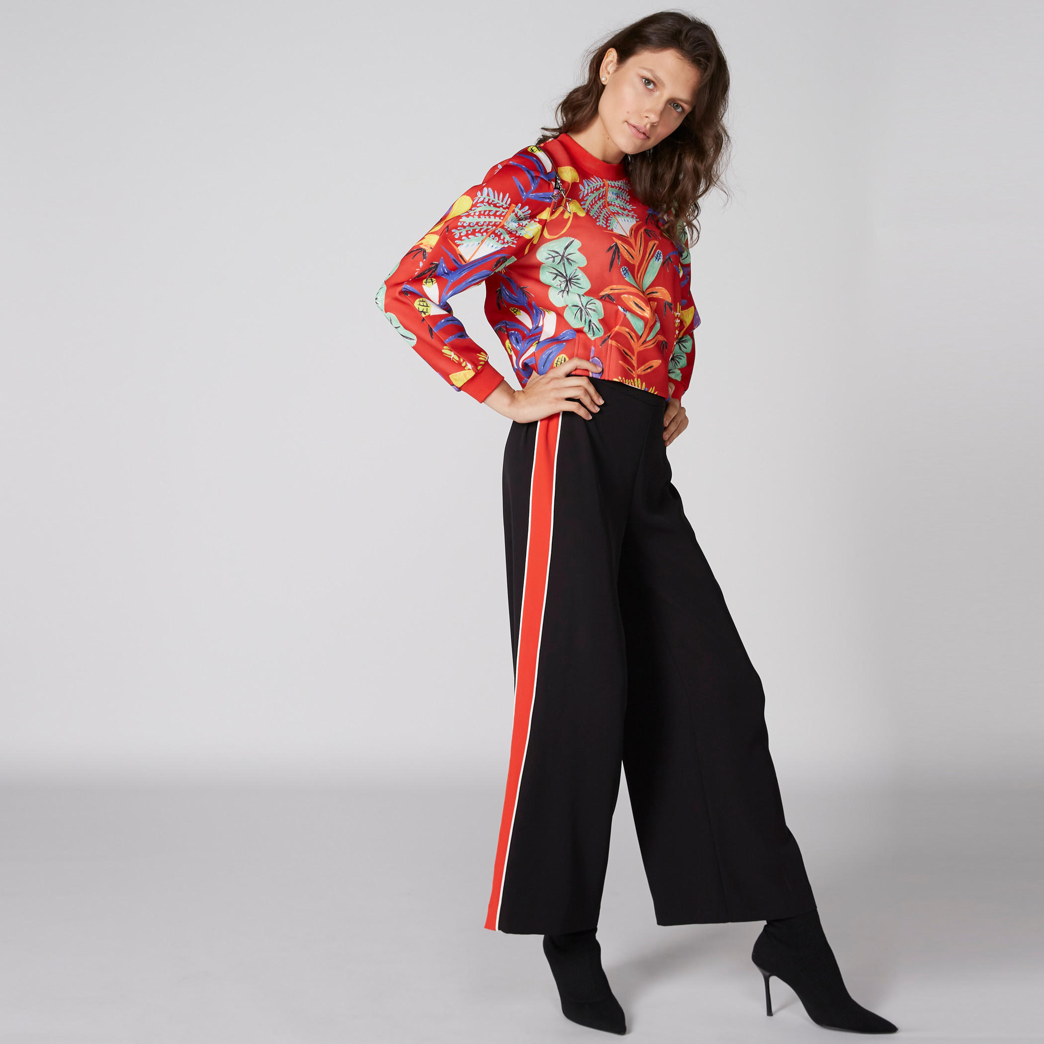 بنطال بالازو طويل بخصر مطاطي من إيل-women-clothing-bottoms-trousers-image-1