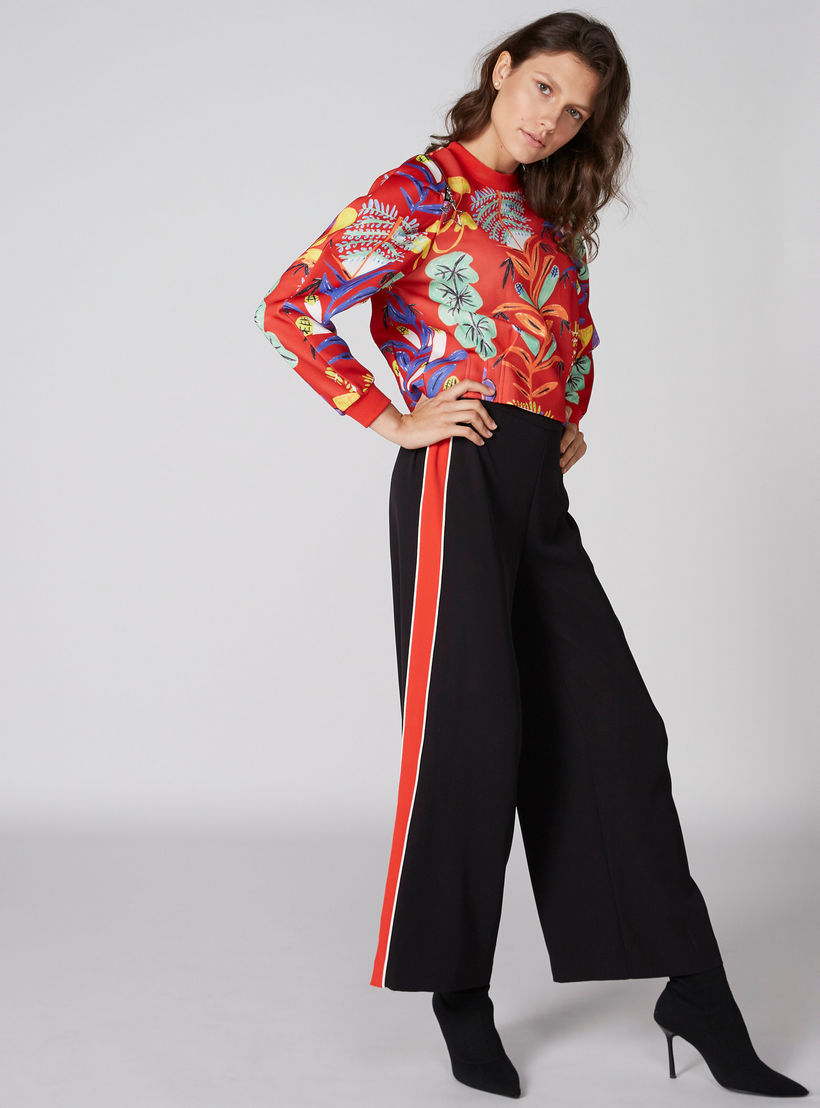 بنطال بالازو طويل بخصر مطاطي من إيل-women-clothing-bottoms-trousers-image-1