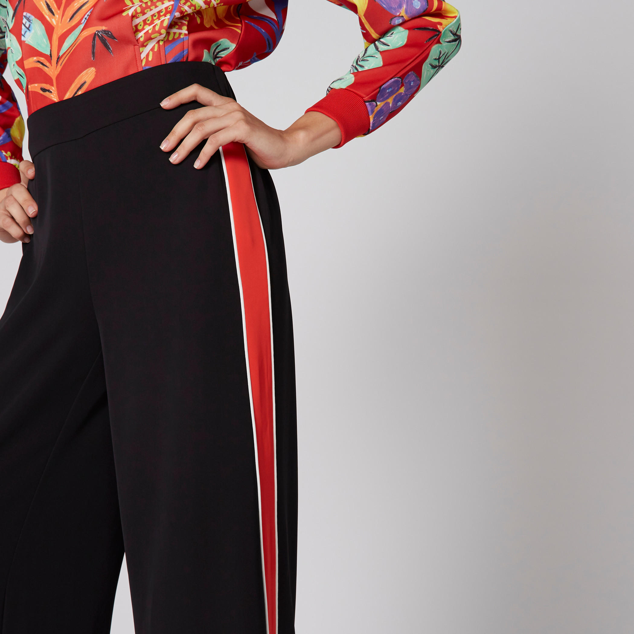 بنطال بالازو طويل بخصر مطاطي من إيل-women-clothing-bottoms-trousers-image-3