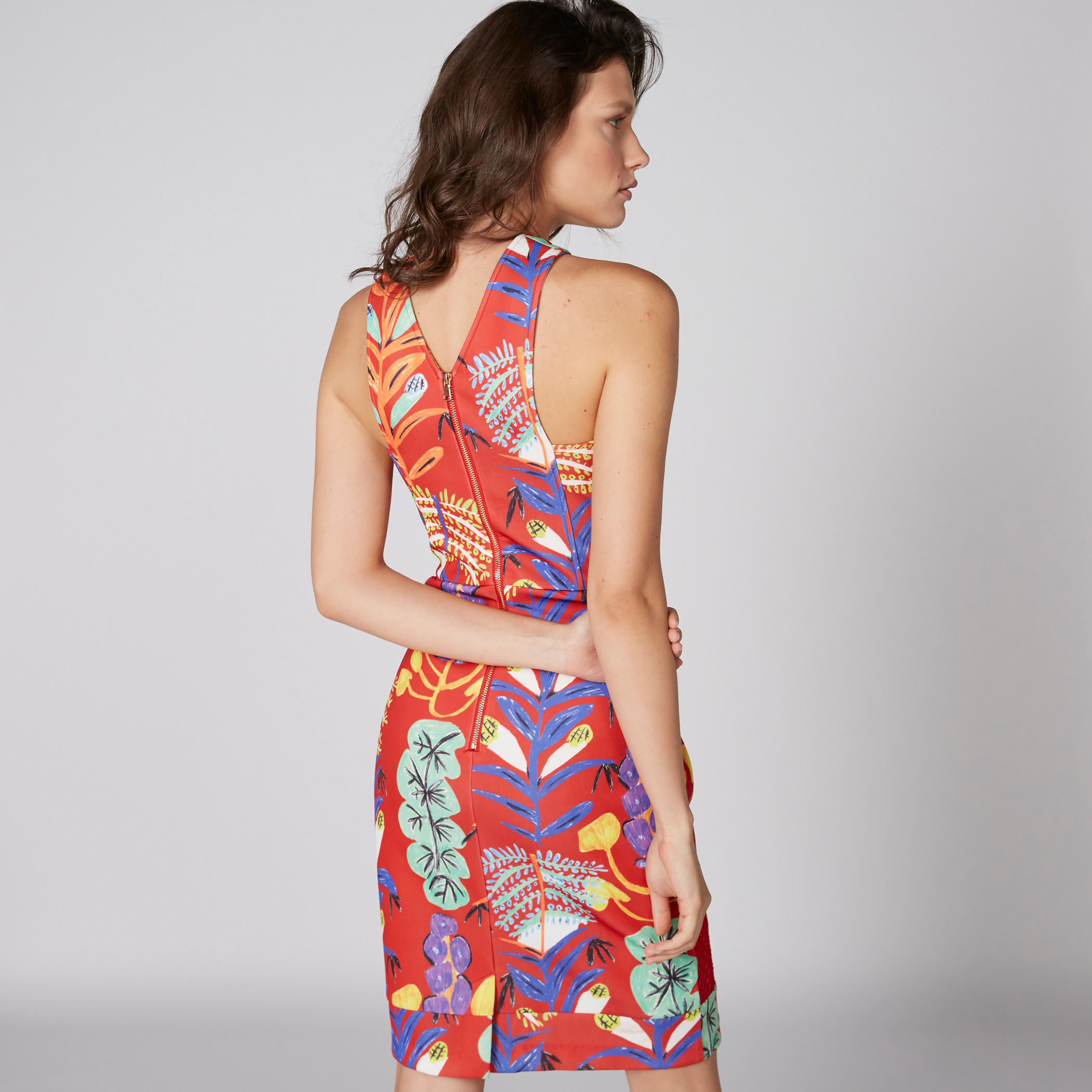 فستان دون أكمام بطبعات زهرية وسحّاب إغلاق من إيل-women-clothing-dresses-image-2