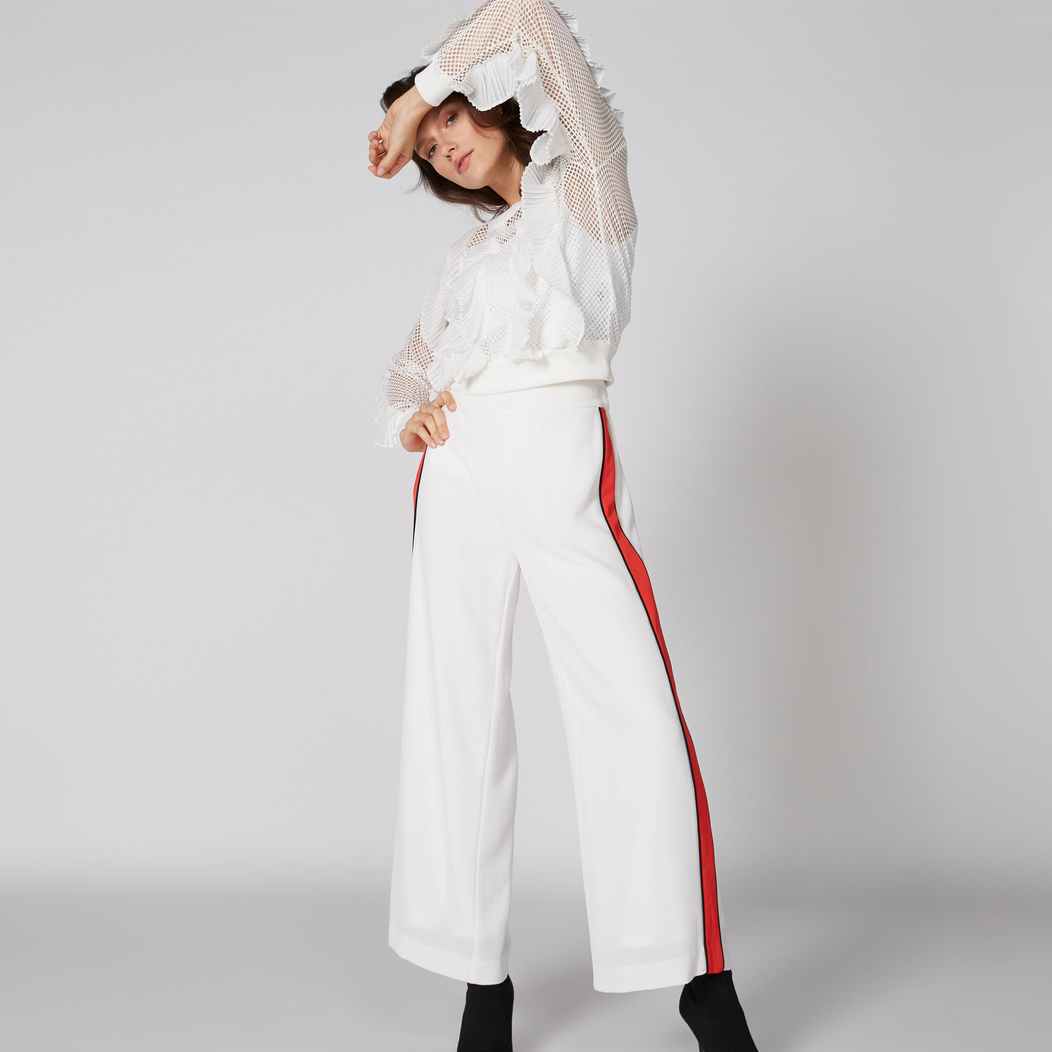Elle Mesh and Ruffle Detail Top with Long Sleeves-women-clothing-shirtsandblouses-blouses-image-1