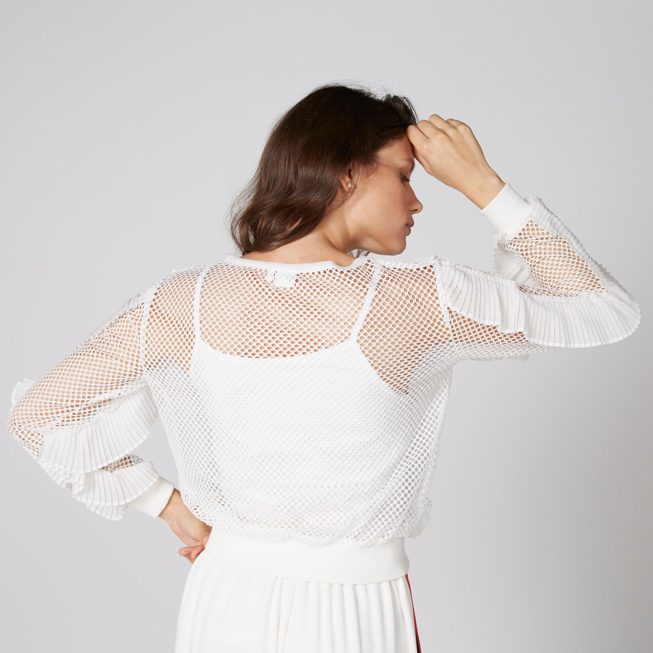 Elle Mesh and Ruffle Detail Top with Long Sleeves-women-clothing-shirtsandblouses-blouses-image-2