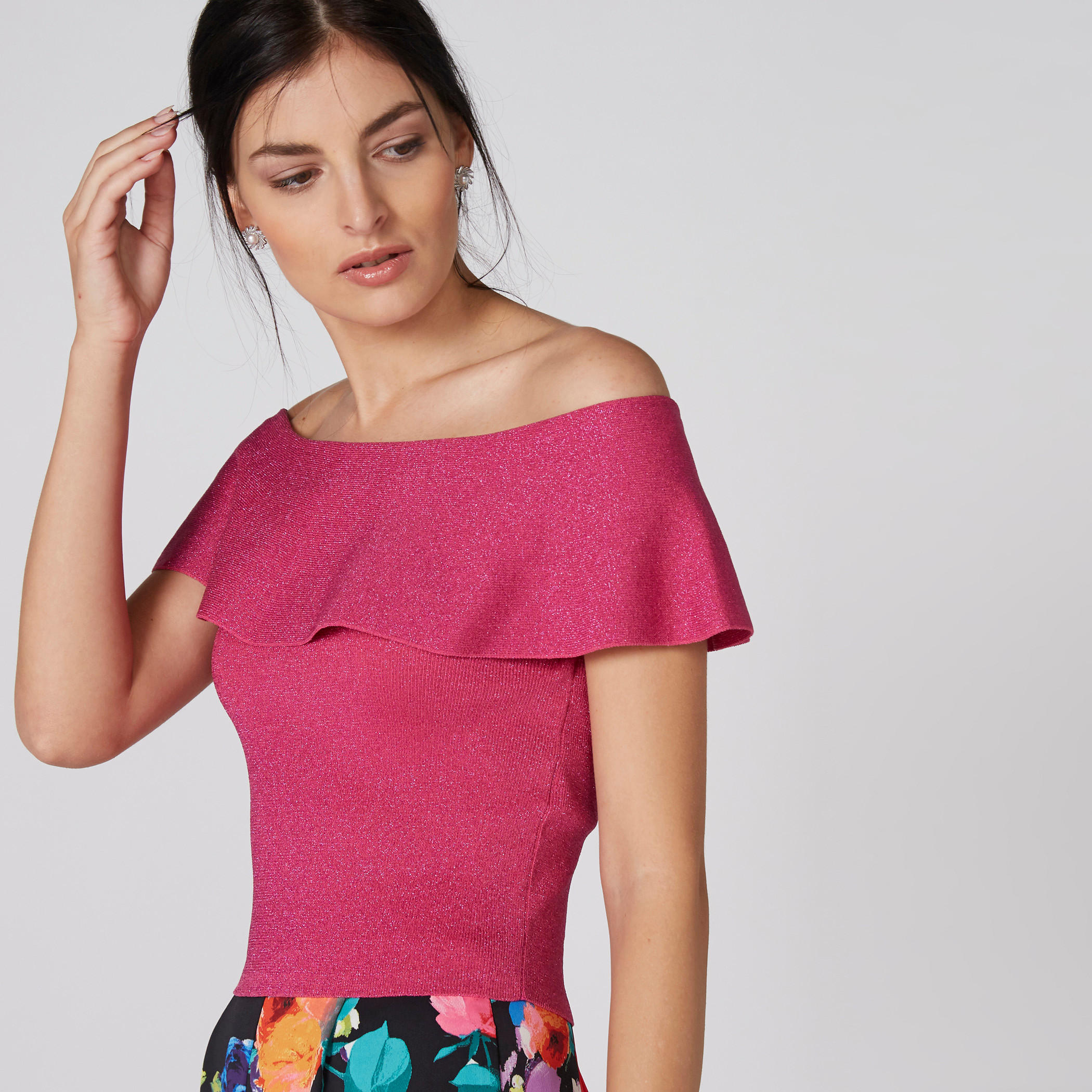 بلوزة مكشوفة الأكتاف بتفاصيل كشكش من إيل-women-clothing-shirtsandblouses-blouses-image-3