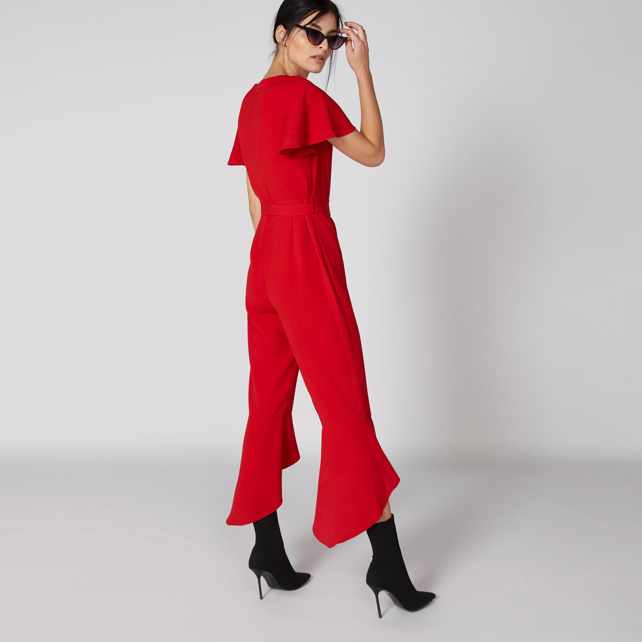 Elle V-Neck Jumpsuit with Flared Sleeves-women-clothing-jumpsuits-image-2