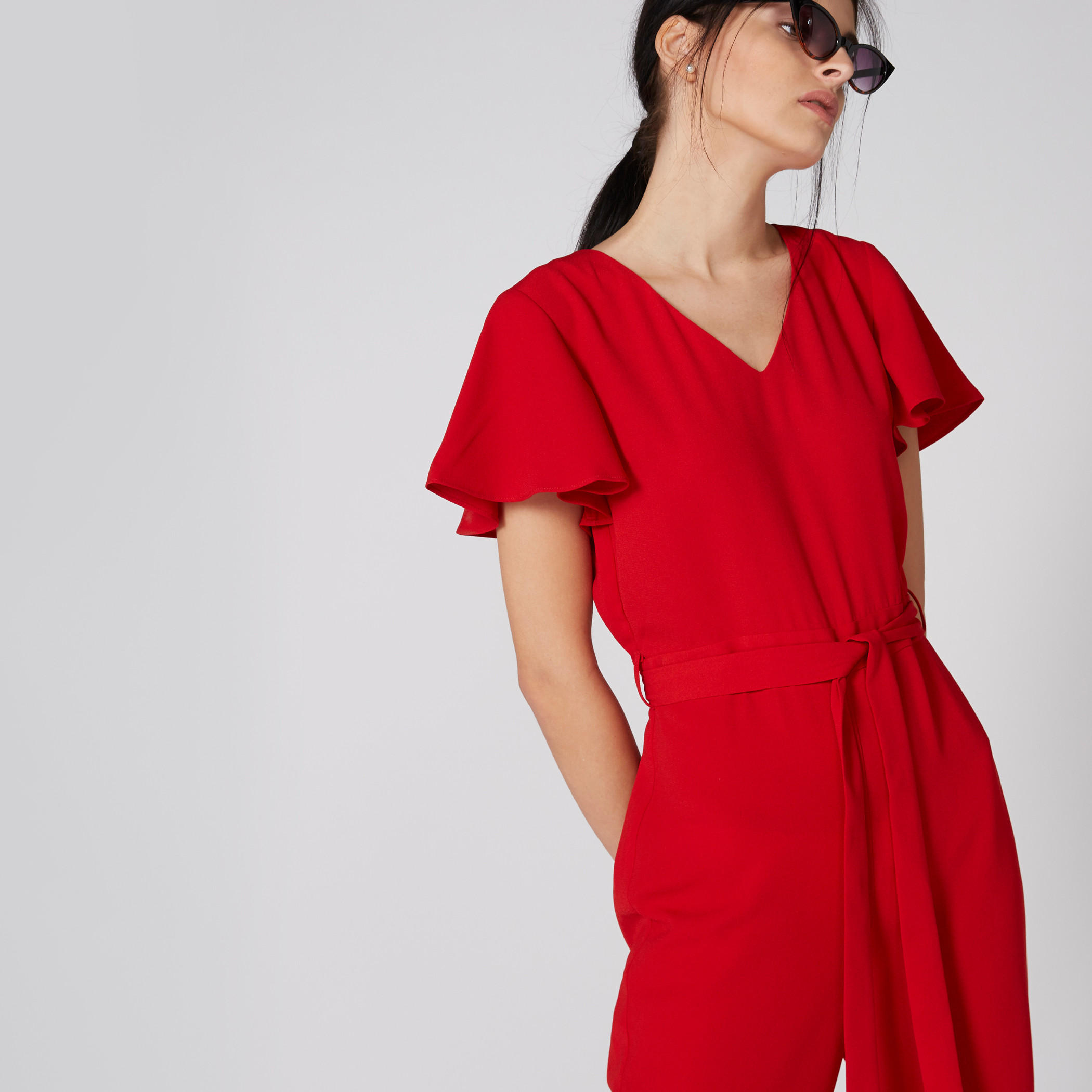 Elle V-Neck Jumpsuit with Flared Sleeves-women-clothing-jumpsuits-image-5