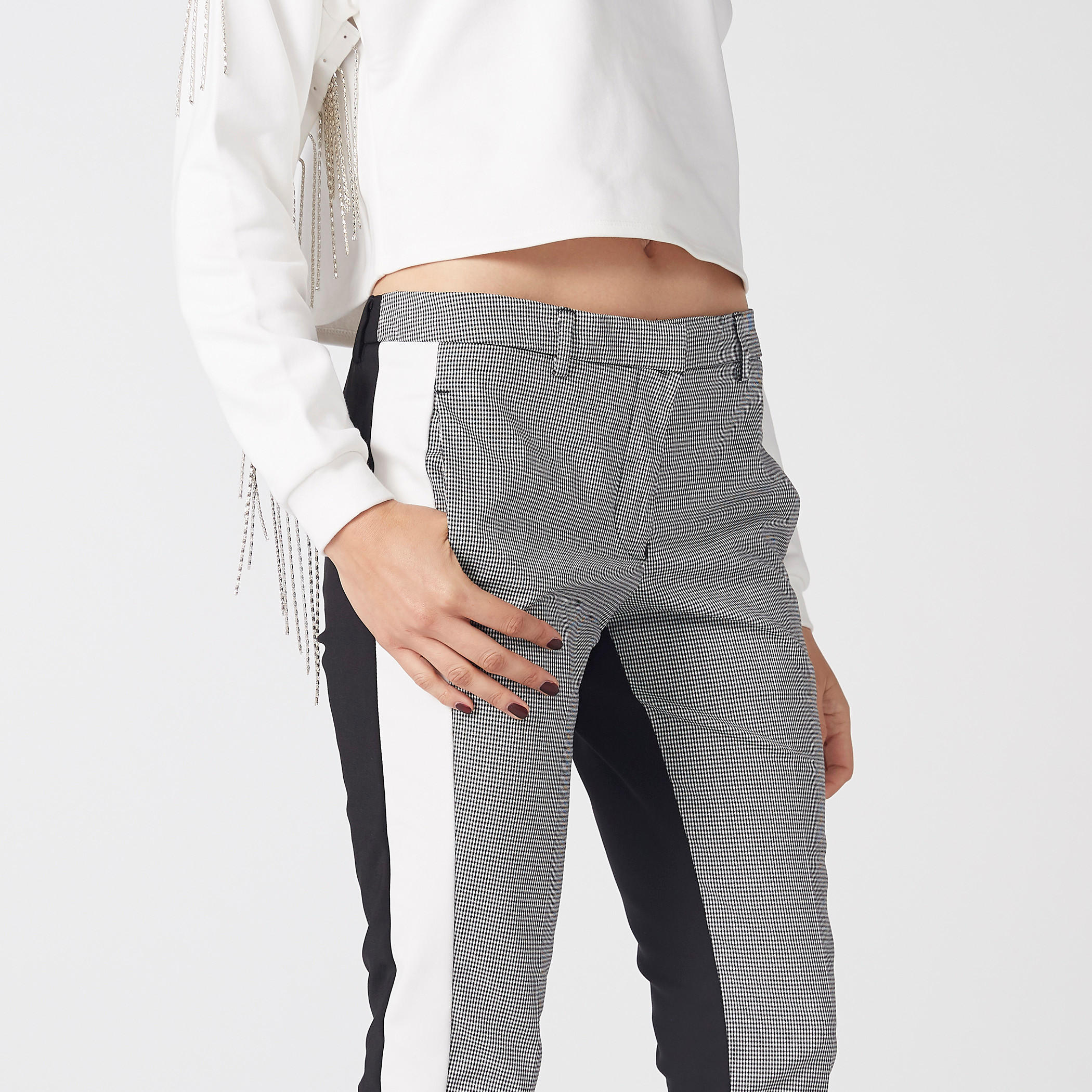 بنطال كاروهات بجيوب من إيل-women-clothing-bottoms-trousers-image-2