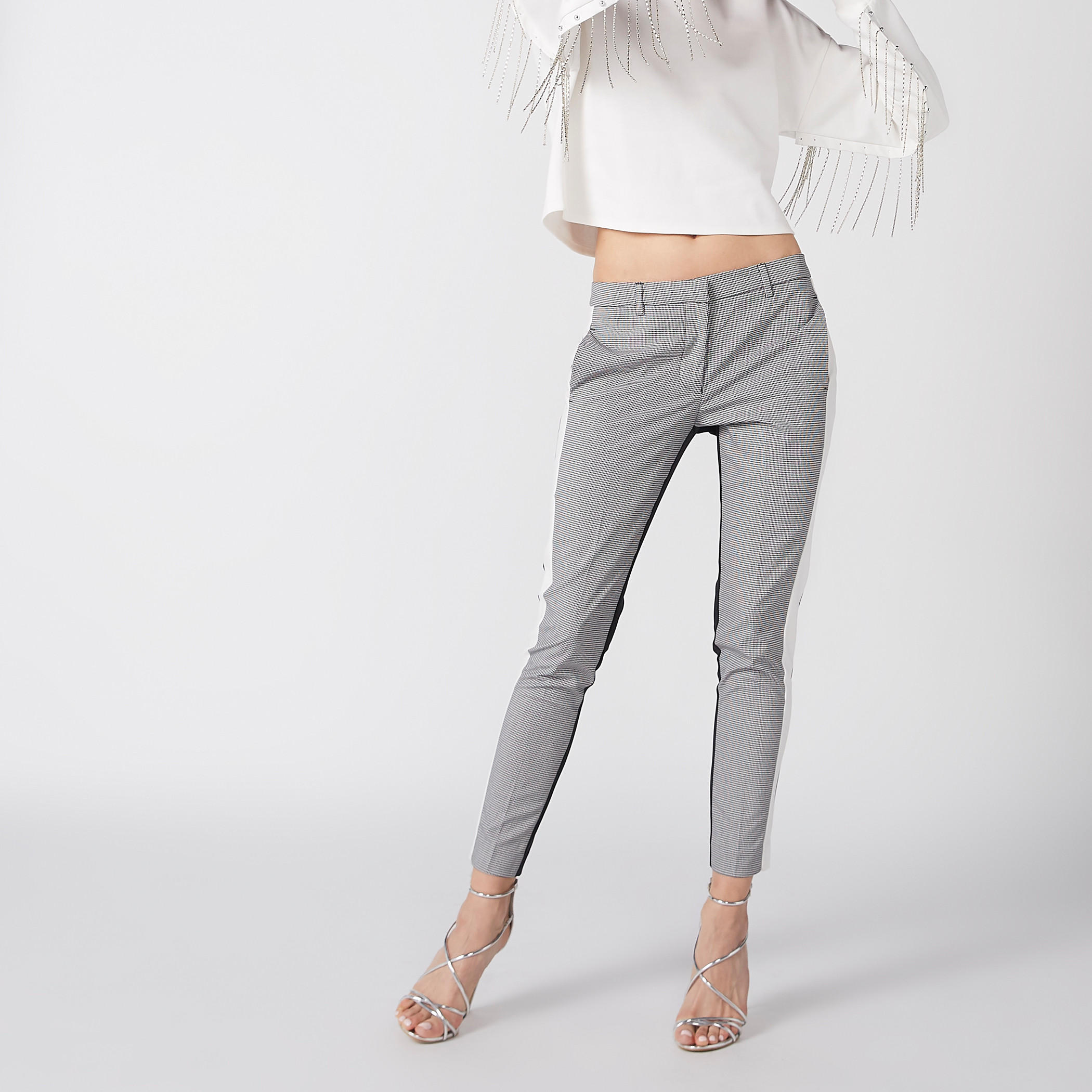بنطال كاروهات بجيوب من إيل-women-clothing-bottoms-trousers-image-4